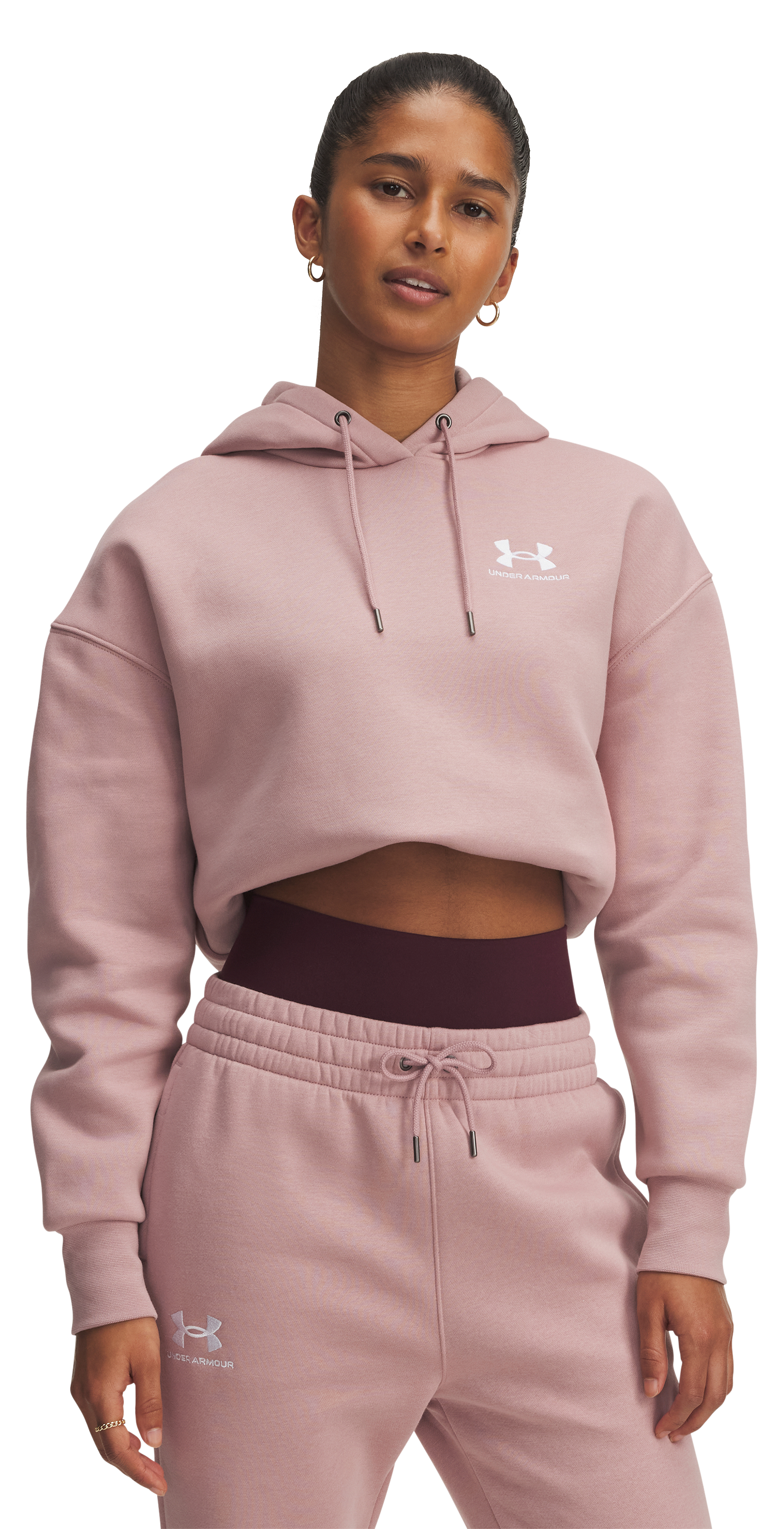 Image of Under Armour Icon Fleece Oversized Hoodie for Ladies - Tourmaline Pink - S