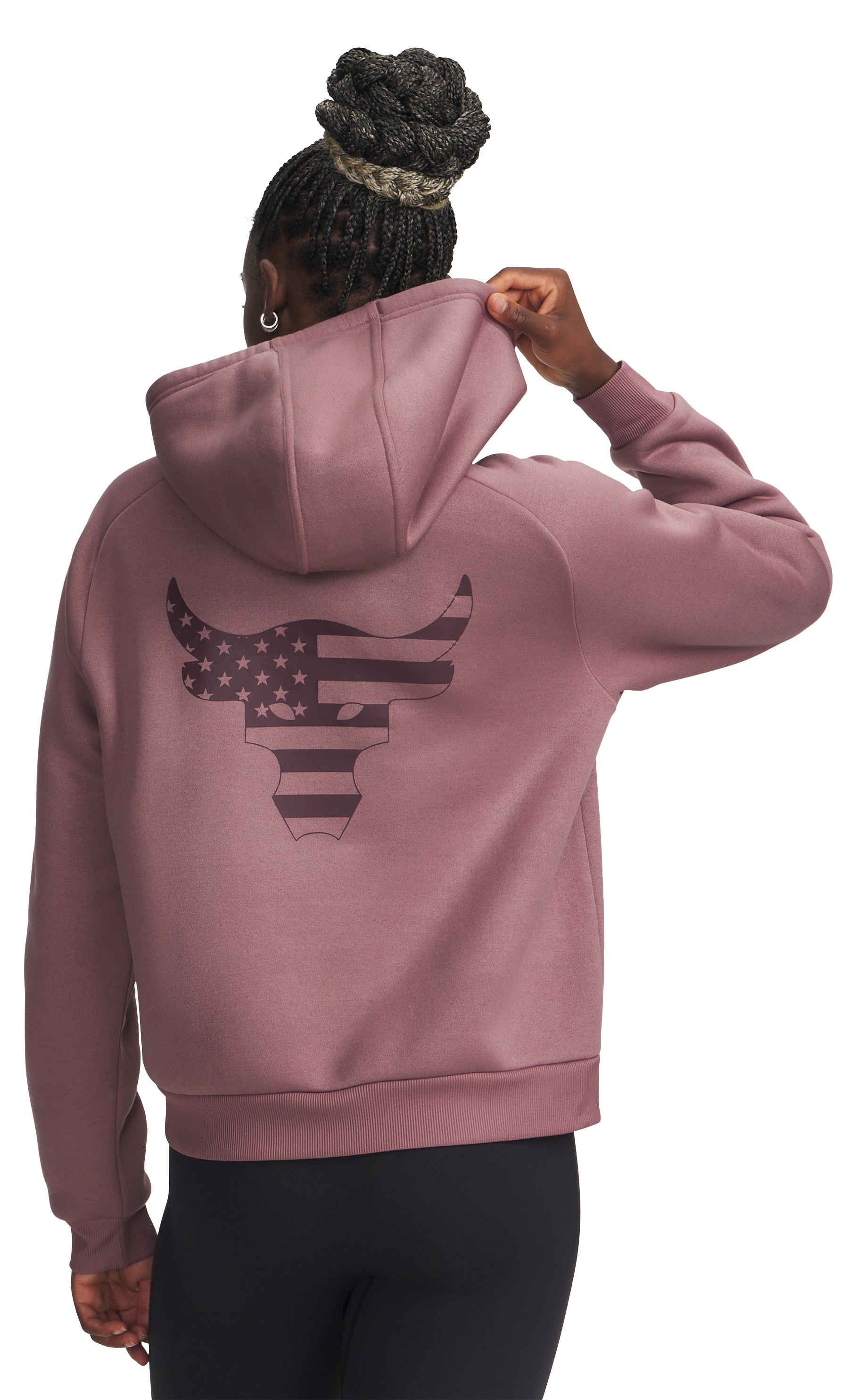 Image of Under Armour Project Rock Freedom Bull Hoodie - Maroon Mist