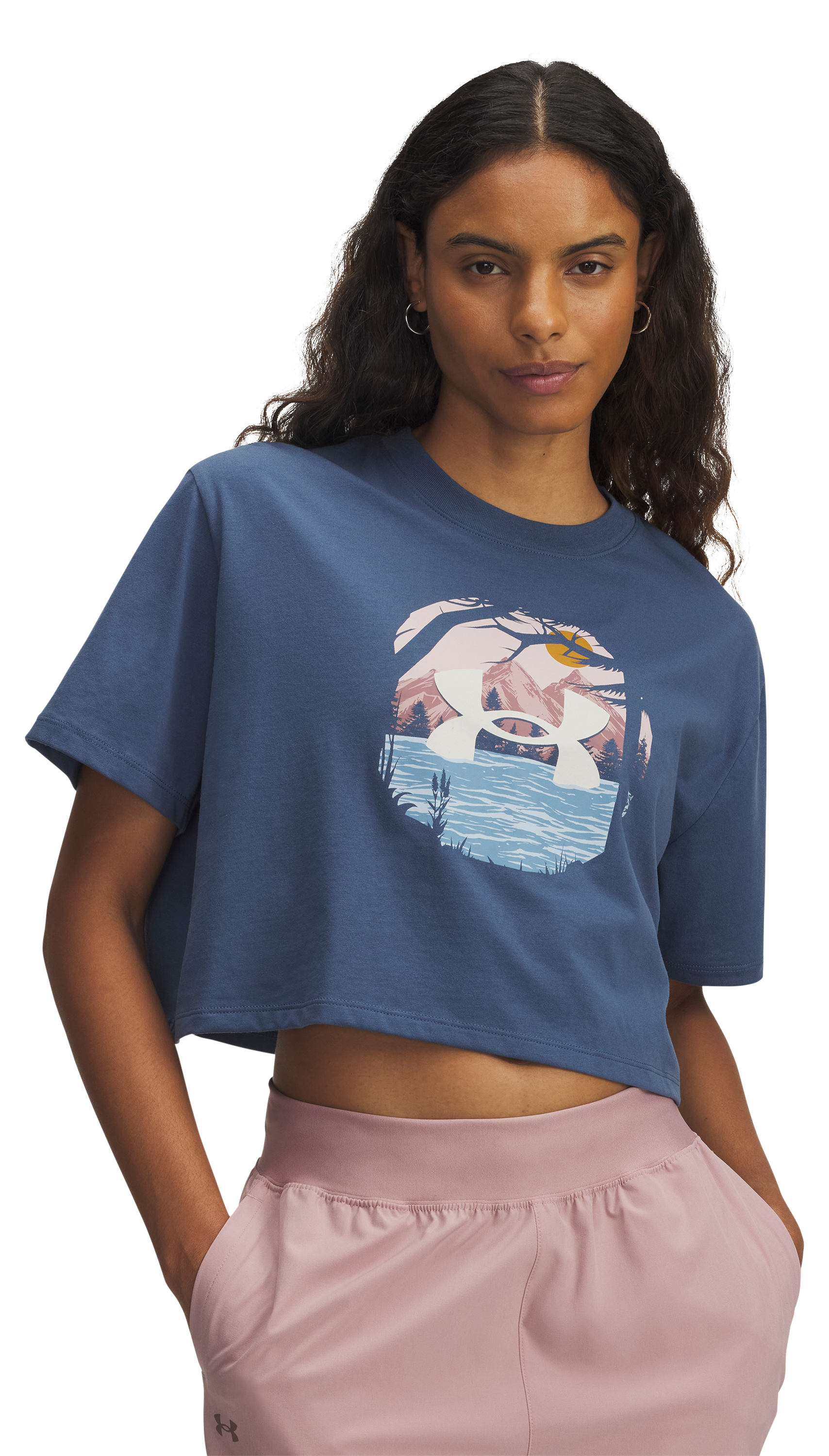 UNDER ARMOUR Outdoor Graphic Crop Short-Sleeve T-Shirt for Ladies