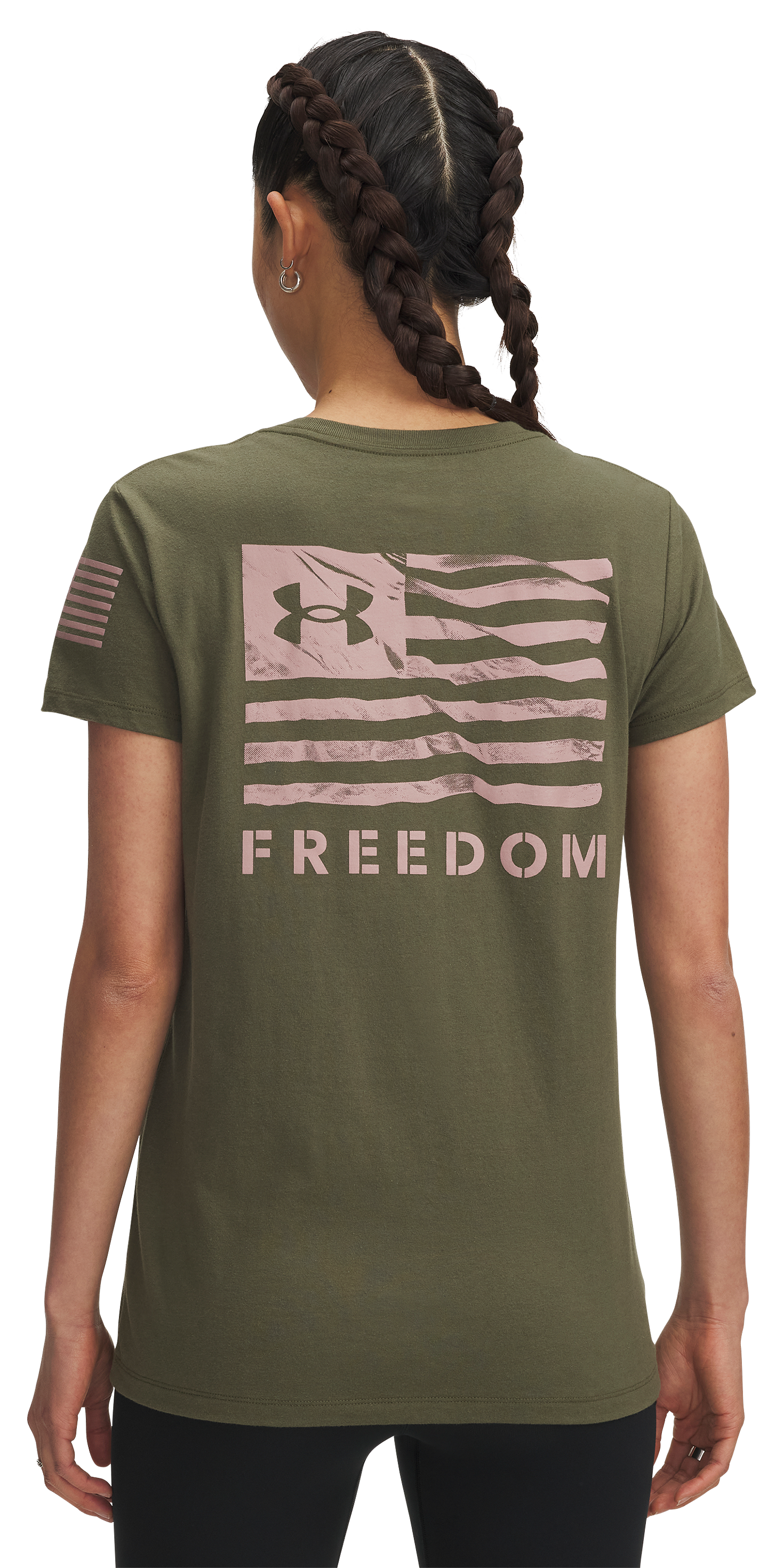 Image of Under Armour Freedom Banner Short-Sleeve T-Shirt - Marine OD Green - MD