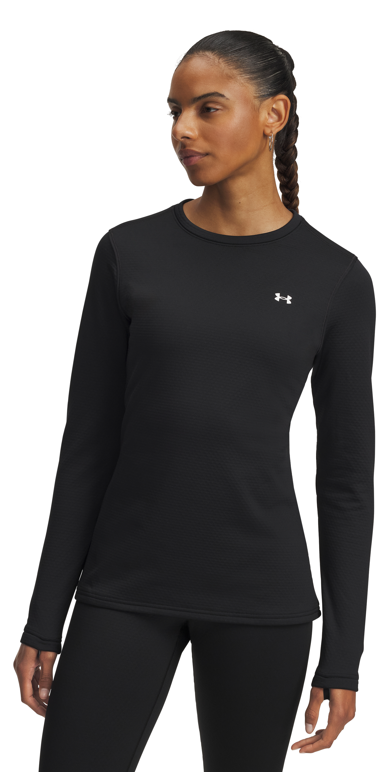 Image of Under Armour Base 4.0 Crew-Neck Extreme Long-Sleeve Base-Layer Shirt - Black - L