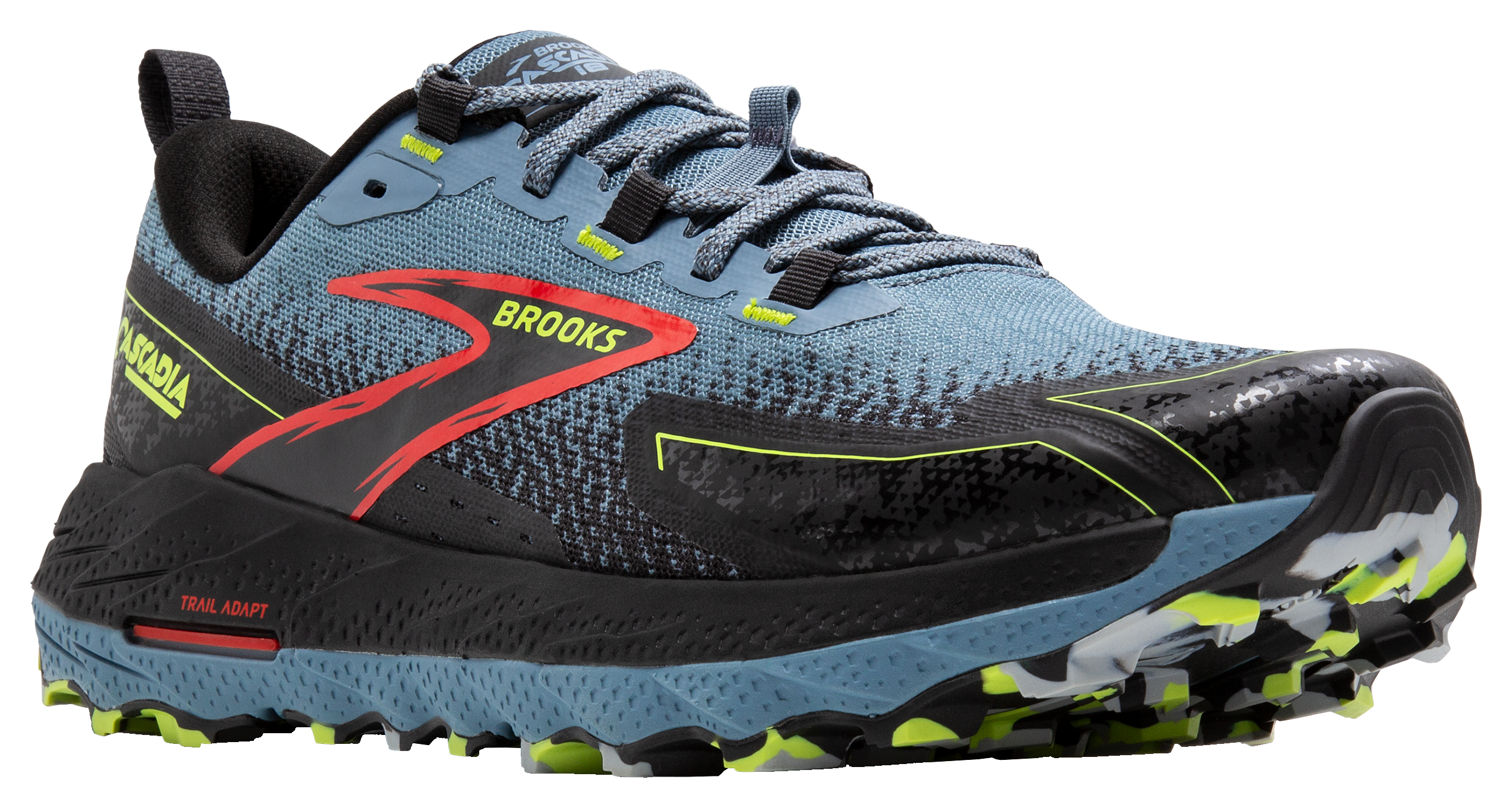 Image of Brooks Cascadia 18 Trail Running Shoes for Men - Citade/Ebony - 9M