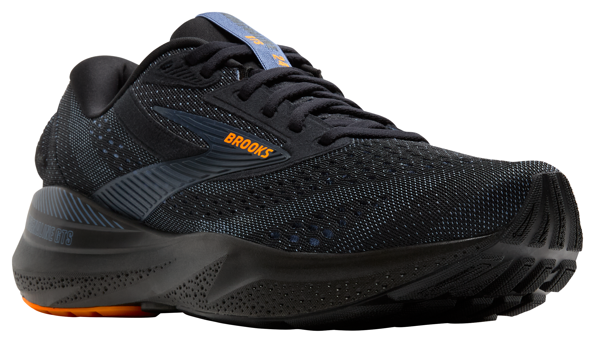 Image of Brooks Adrenaline GTS 24 Running Shoes for Men - Black/Country Blue - 10M