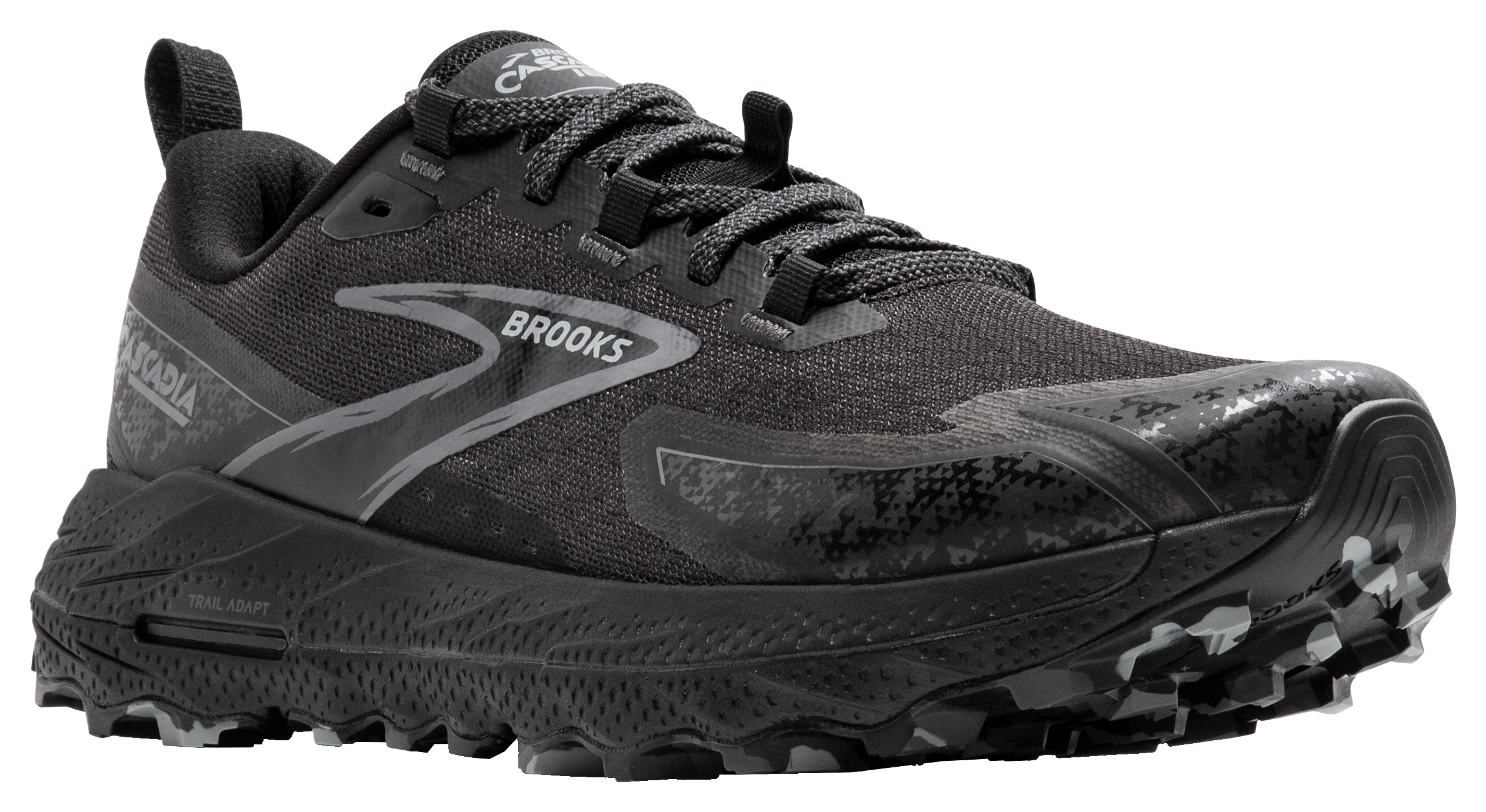 Image of Brooks Cascadia 18 Trail Running Shoes for Men - Black/Blackened Pearl - 10.5M