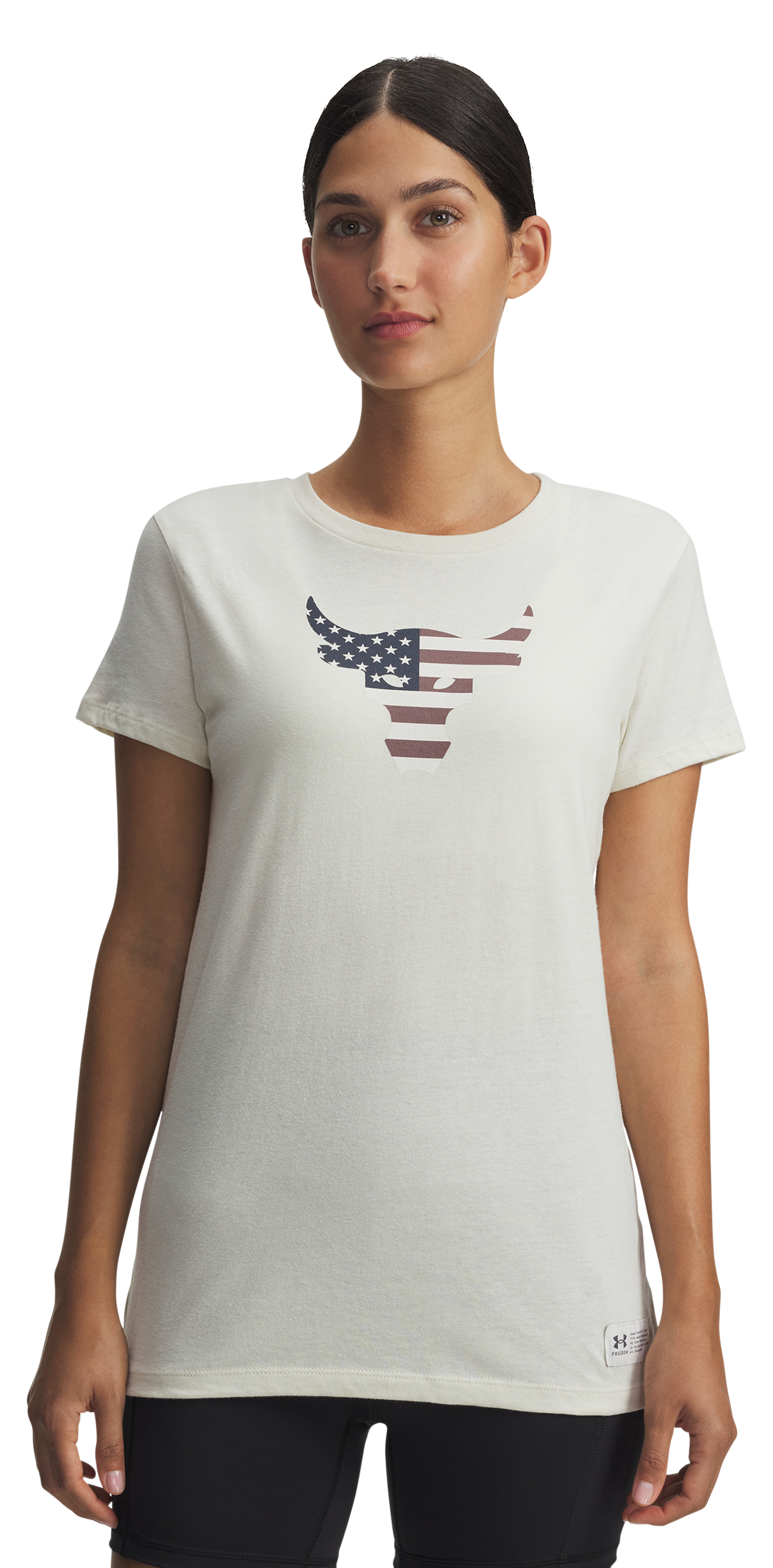 Image of Under Armour Project Rock Freedom Bull Short-Sleeve Shirt - Stone