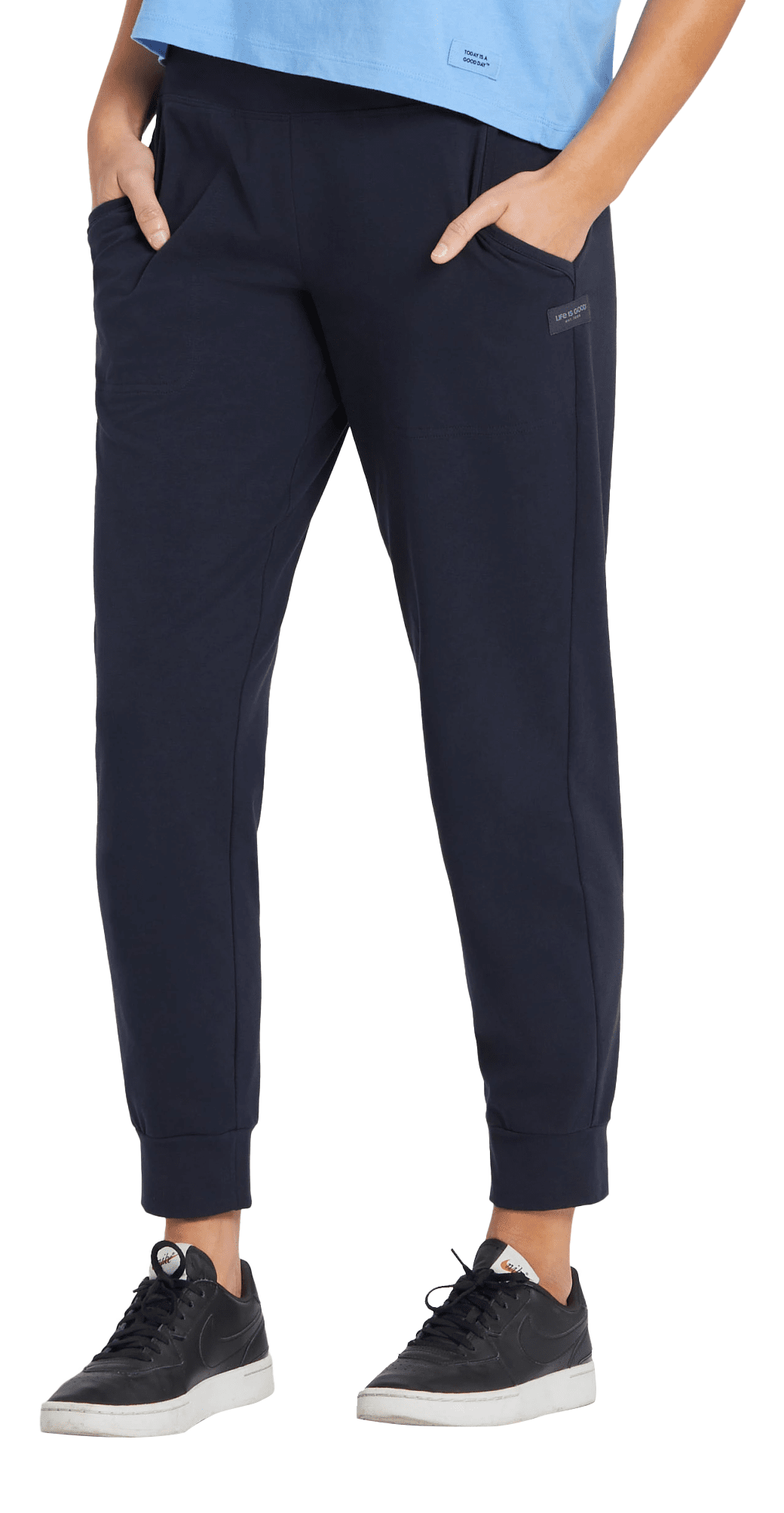 Image of Life is Good Solid Crusher-FLEX Joggers for Ladies - Inkwell Blue