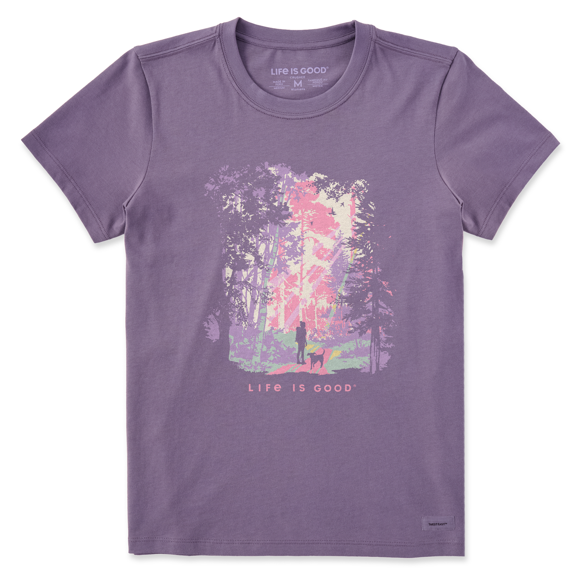 Image of Life is Good Sunbeams Crusher Short-Sleeve T-Shirt for Ladies - Dusk Purple