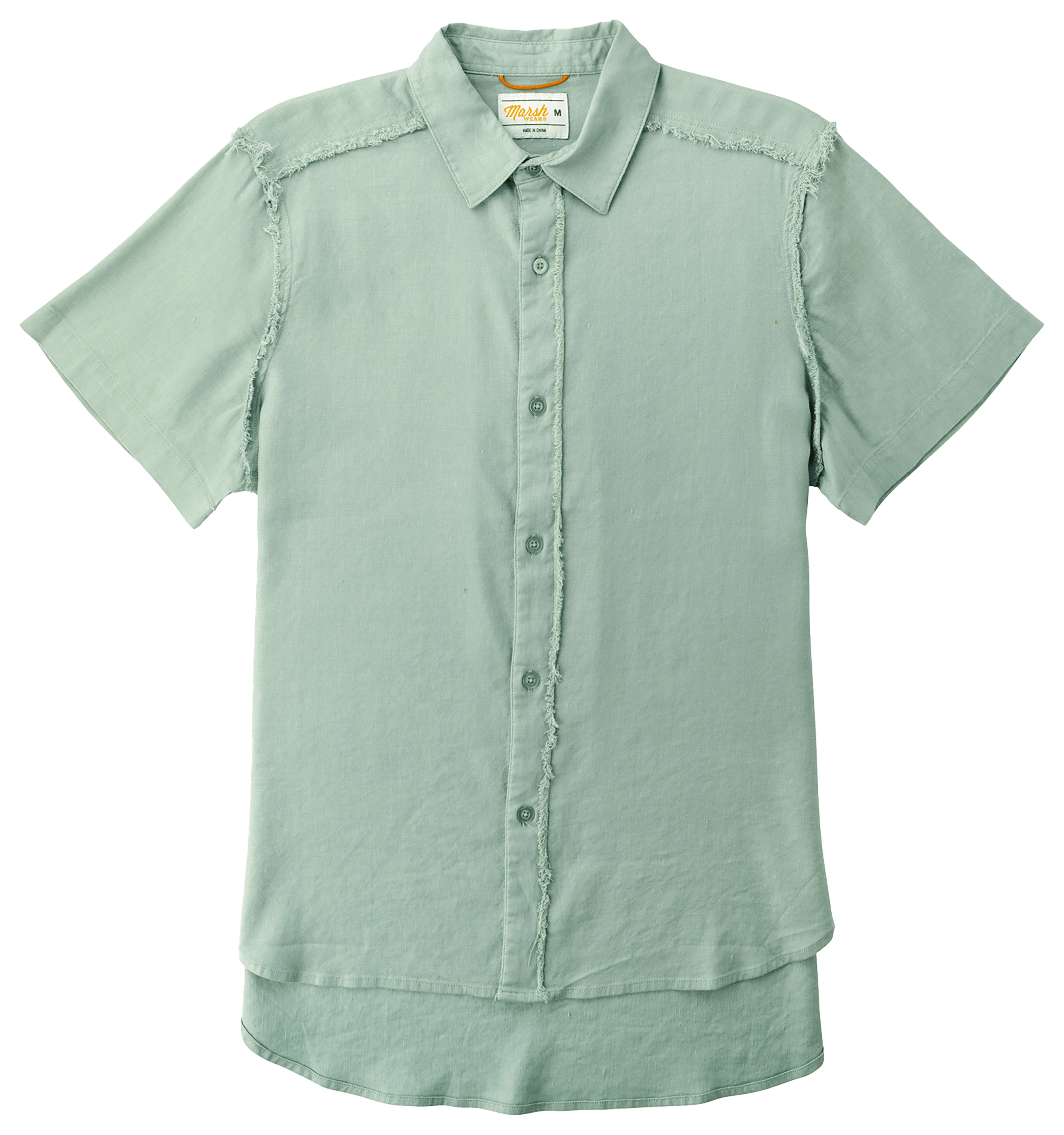 Image of Marsh Wear Lowtide Short-Sleeve Button-Down Shirt for Ladies - Agate