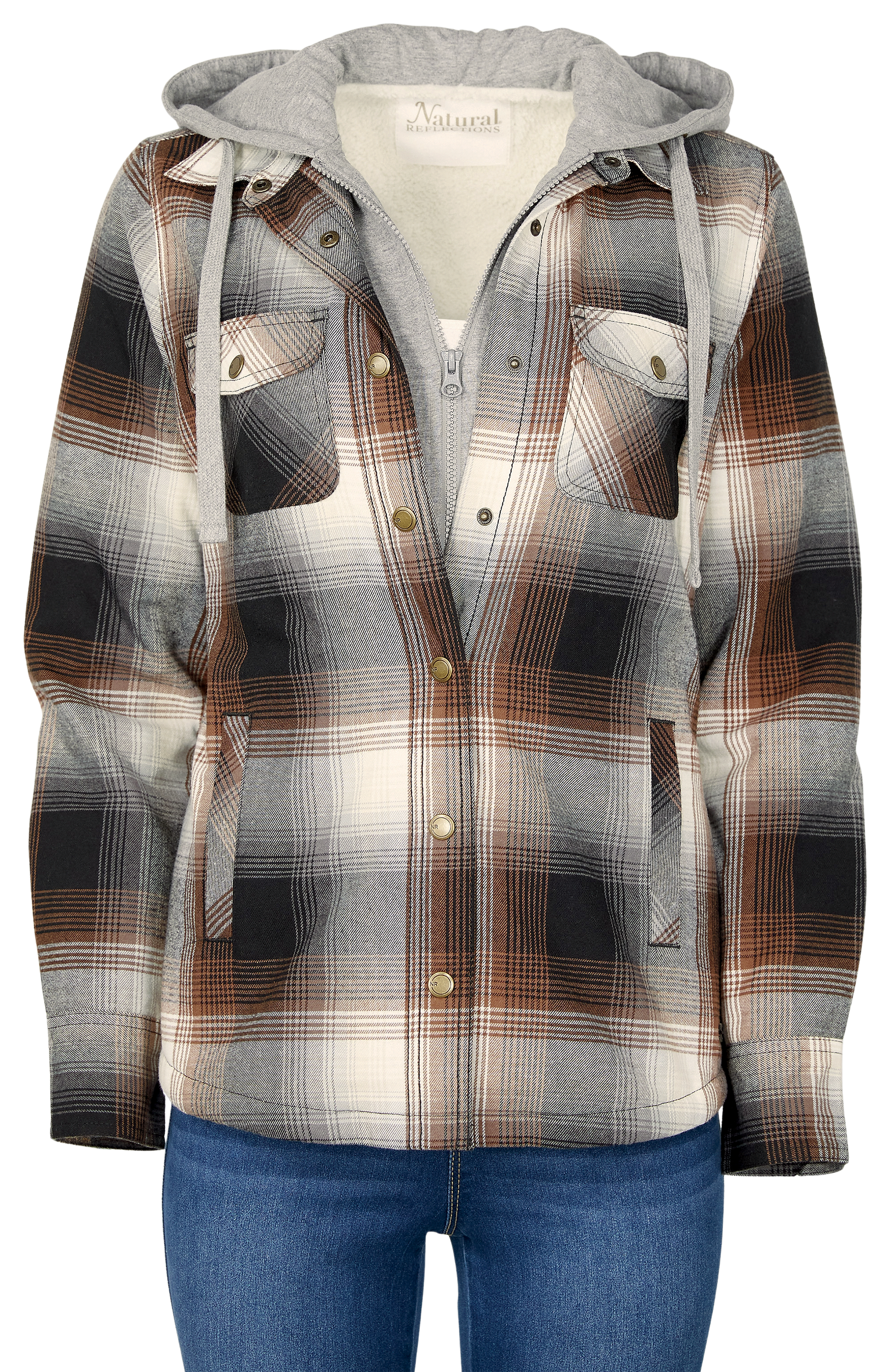 Image of Natural Reflections Briar Flannel Shirt Jacket - Moonless Night Plaid - L