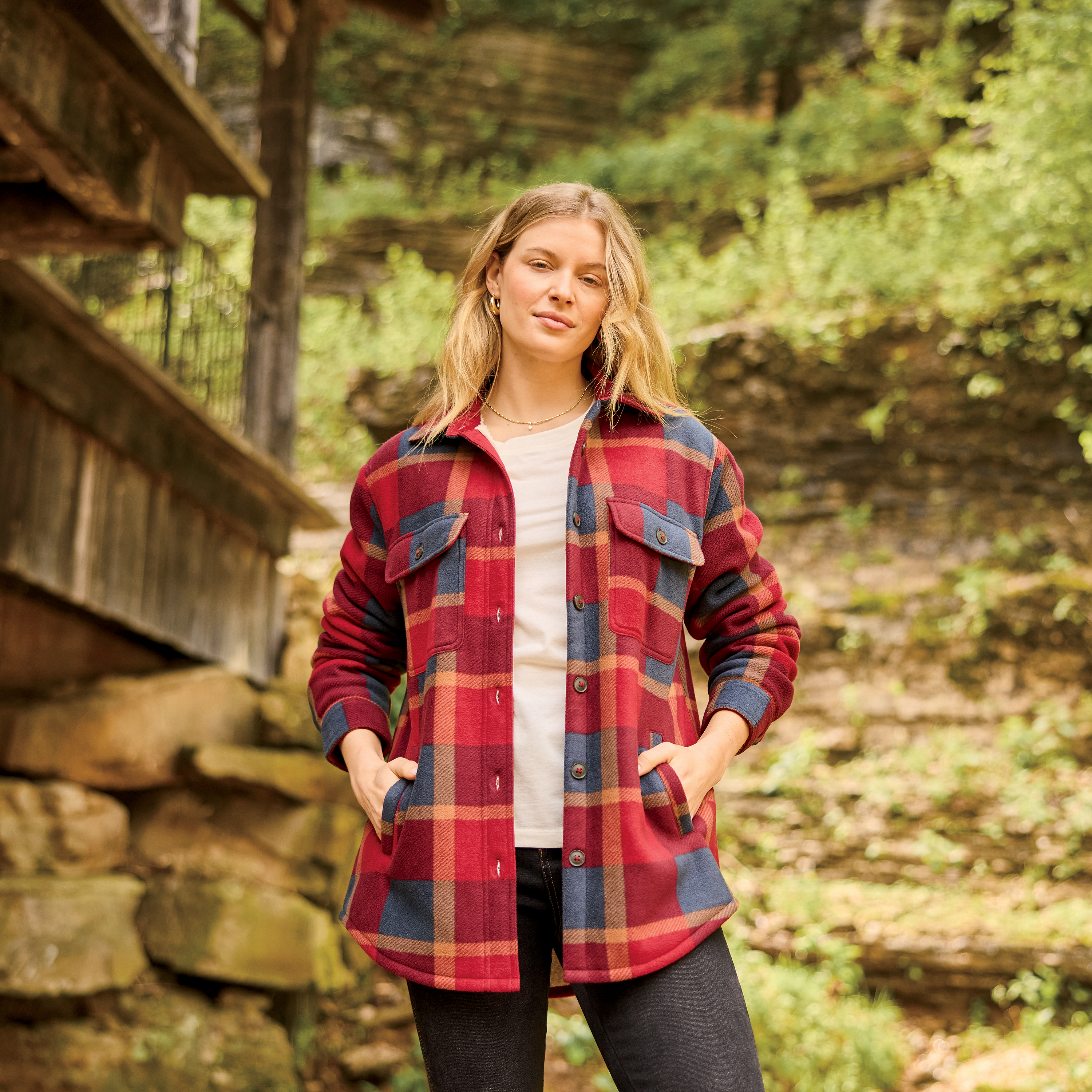 Image of Natural Reflections Cedar Fleece Shirt Jacket