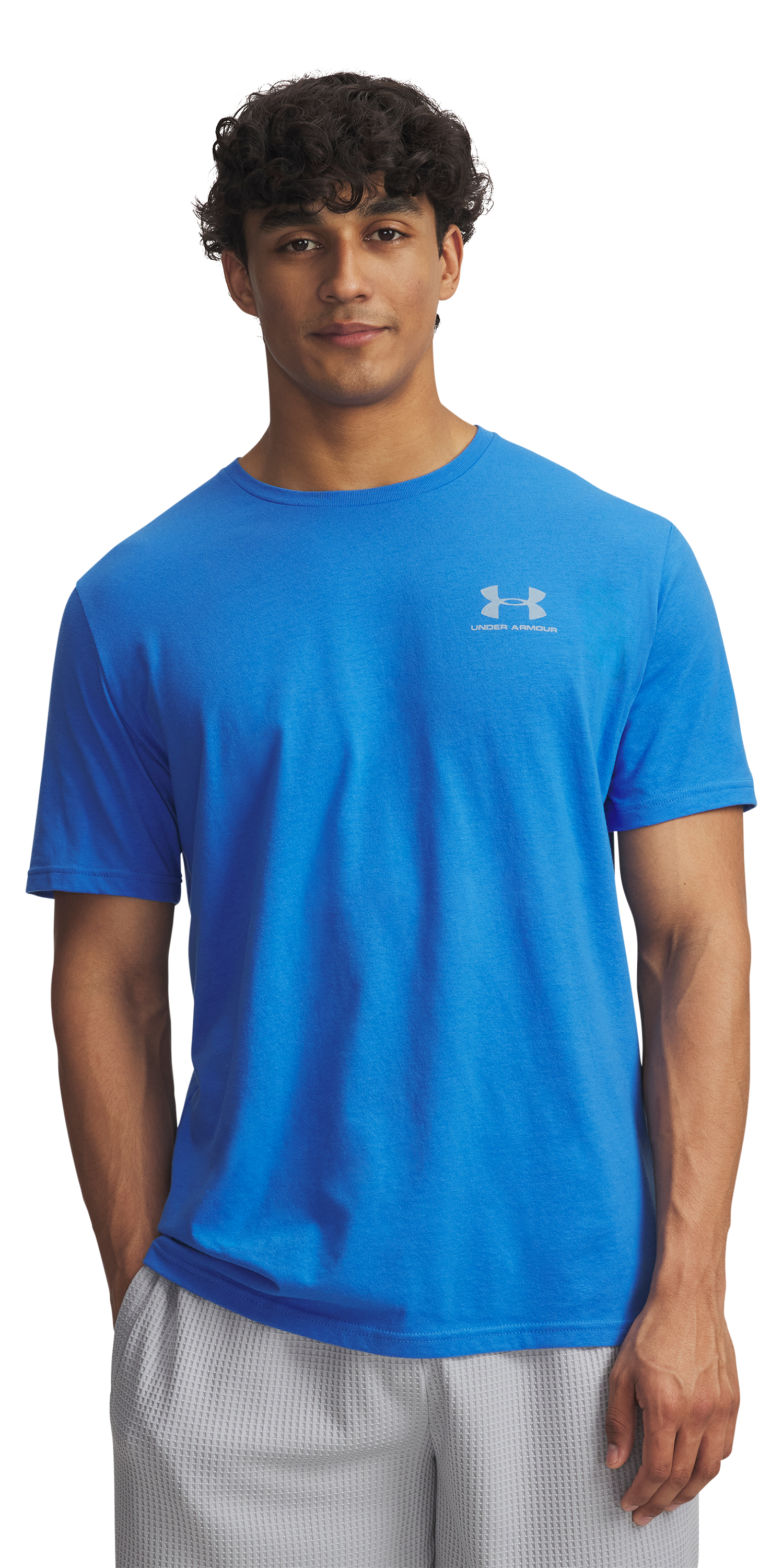 Image of Under Armour Sportstyle Left Chest Short-Sleeve T-Shirt - Blue Atlantis - 2XL