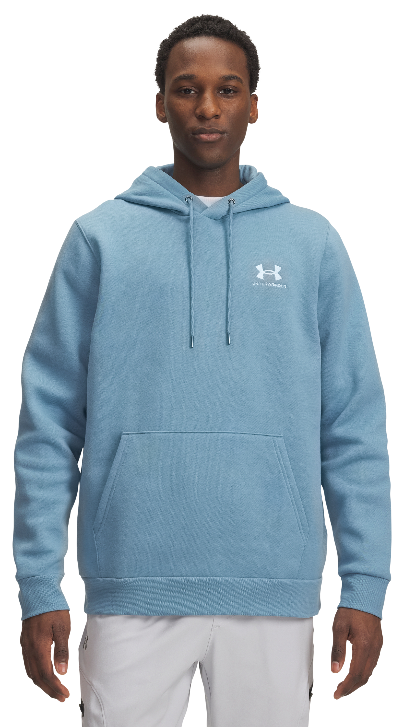 Image of Under Armour Icon Fleece Long-Sleeve Hoodie - Blue Smoke - L