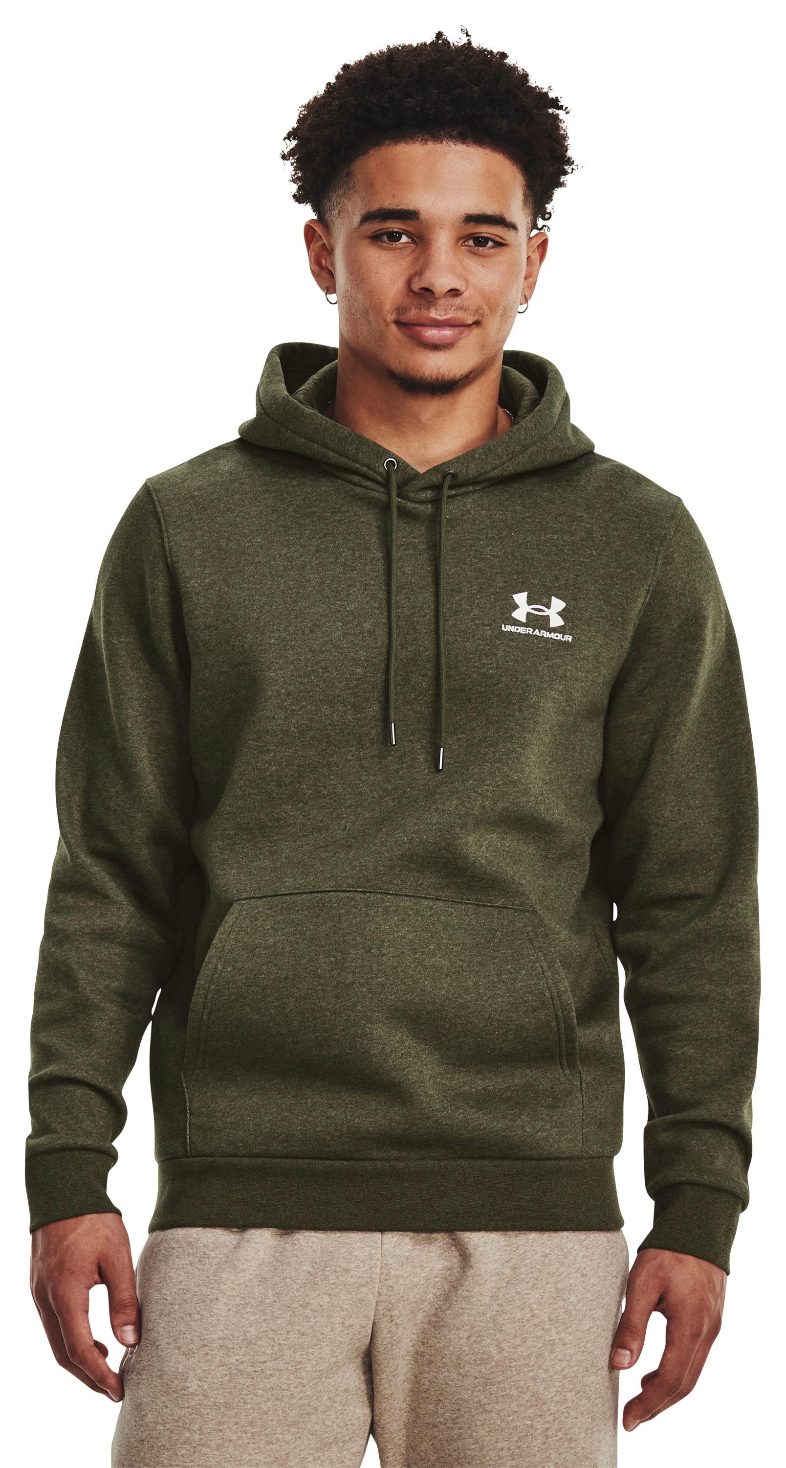 Image of Under Armour Icon Fleece Long-Sleeve Hoodie - Marine OD Green - S