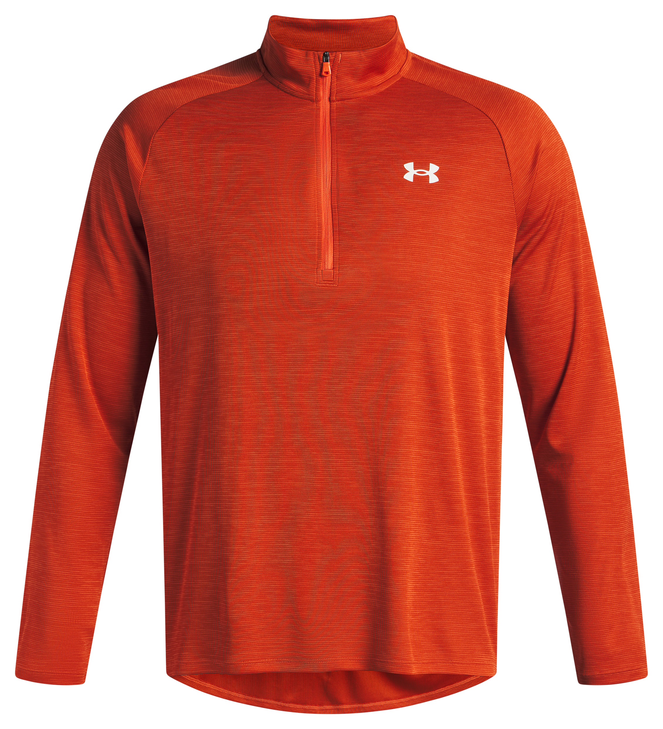 Image of Under Armour Tech Textured Half-Zip Pullover - Orange Base - 2XL