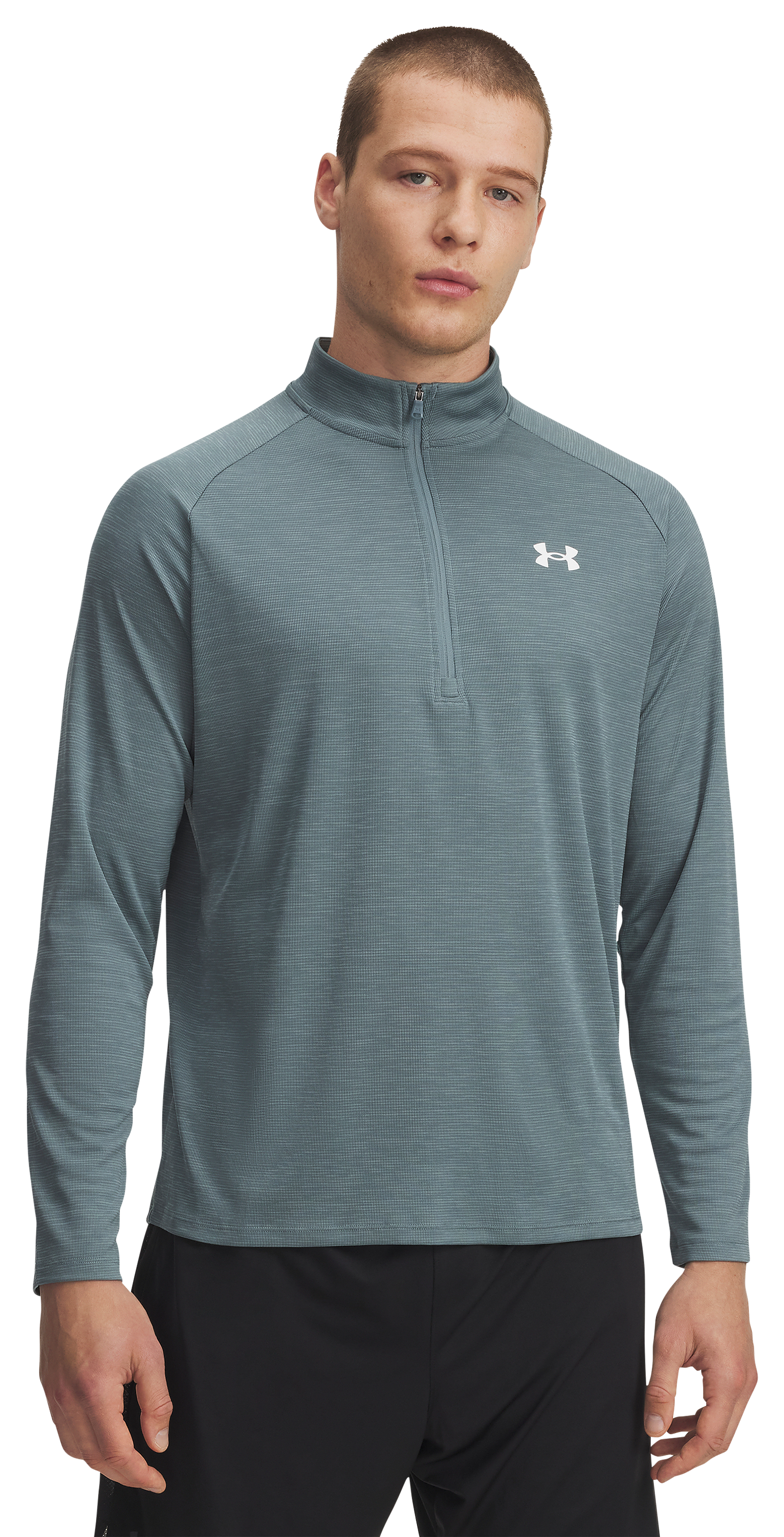 Image of Under Armour Tech Textured Half-Zip Pullover - Jasper Bllue