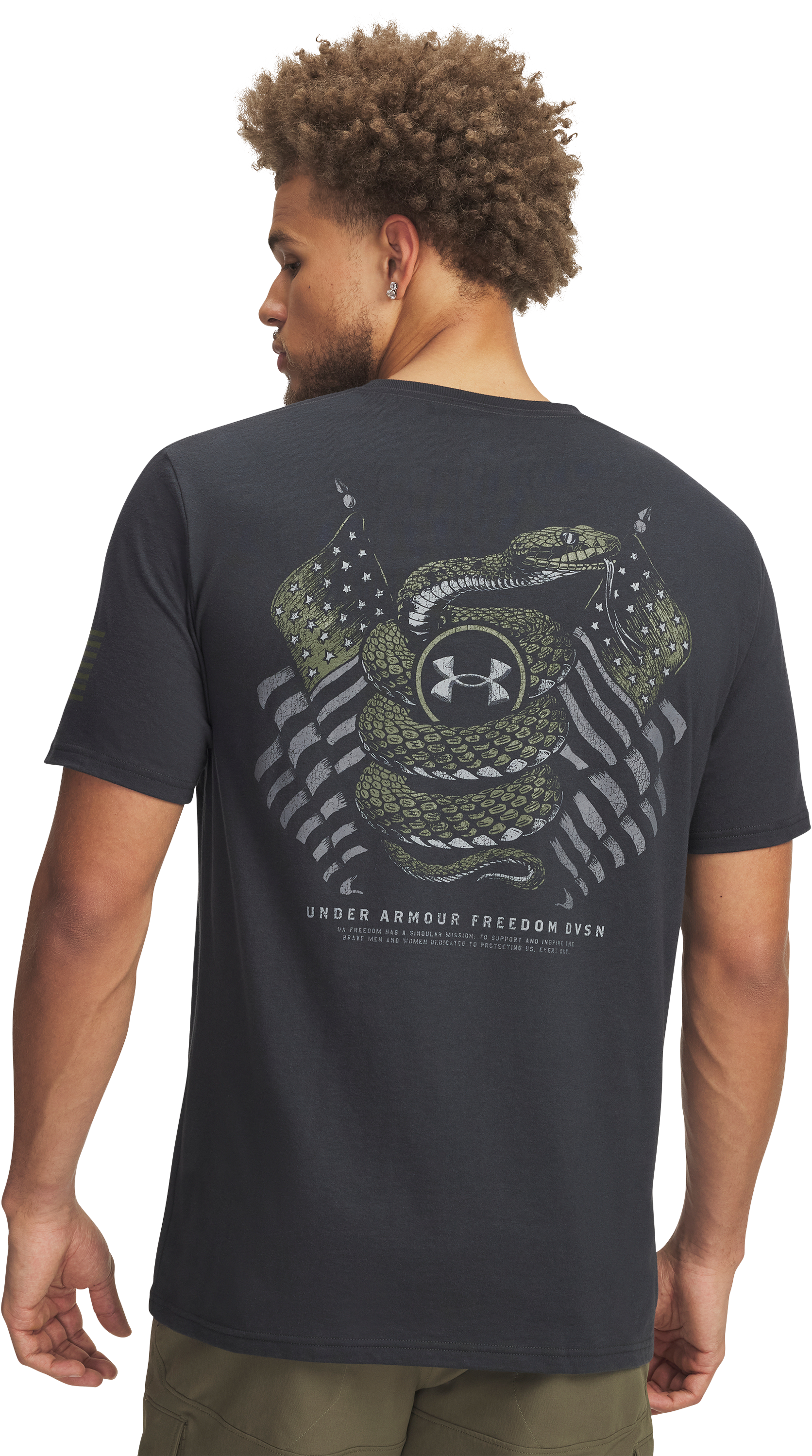 Image of Under Armour Freedom Snake Short-Sleeve T-Shirt - Anthracite