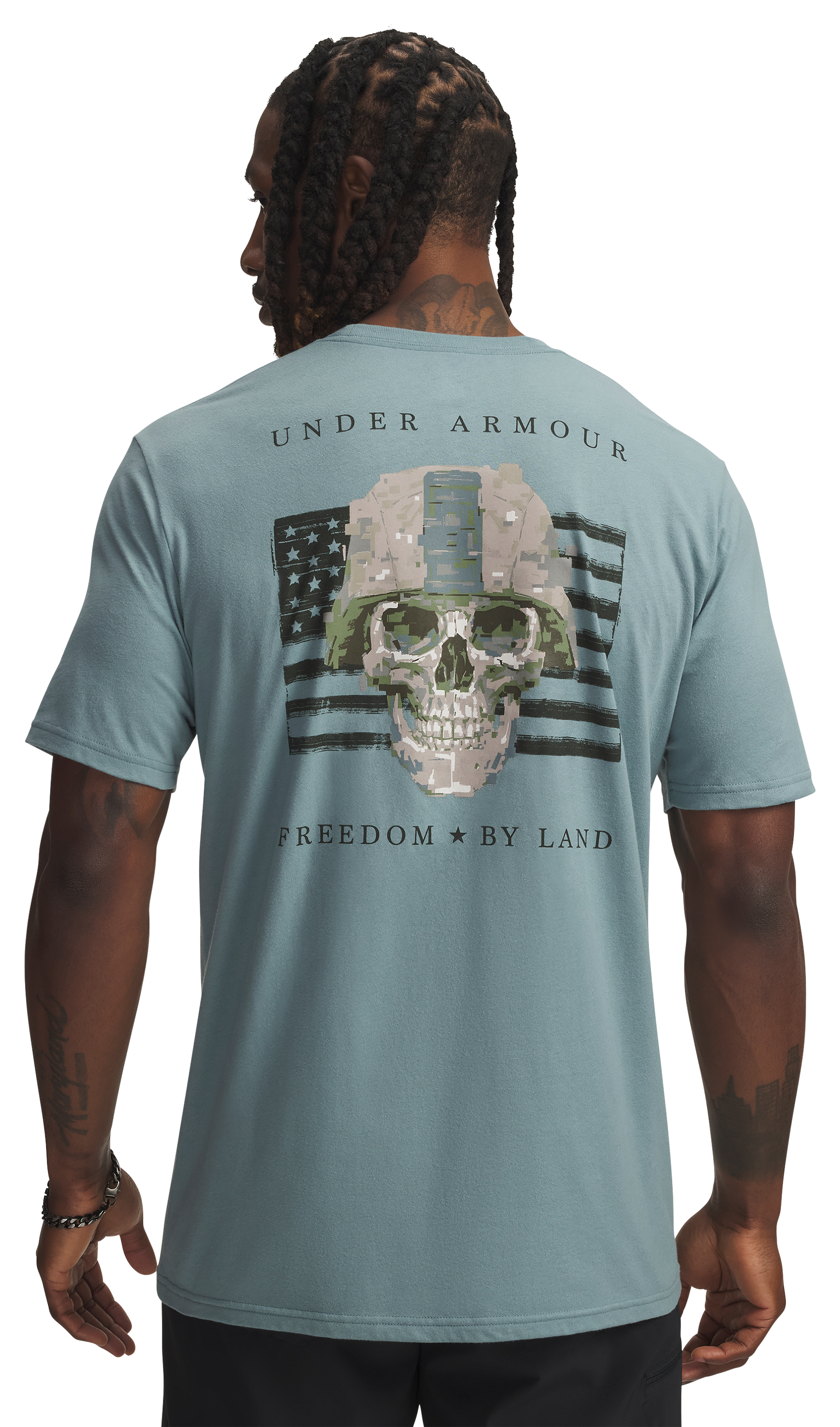 Image of Under Armour Freedom By Land Short-Sleeve T-Shirt - Serpentine