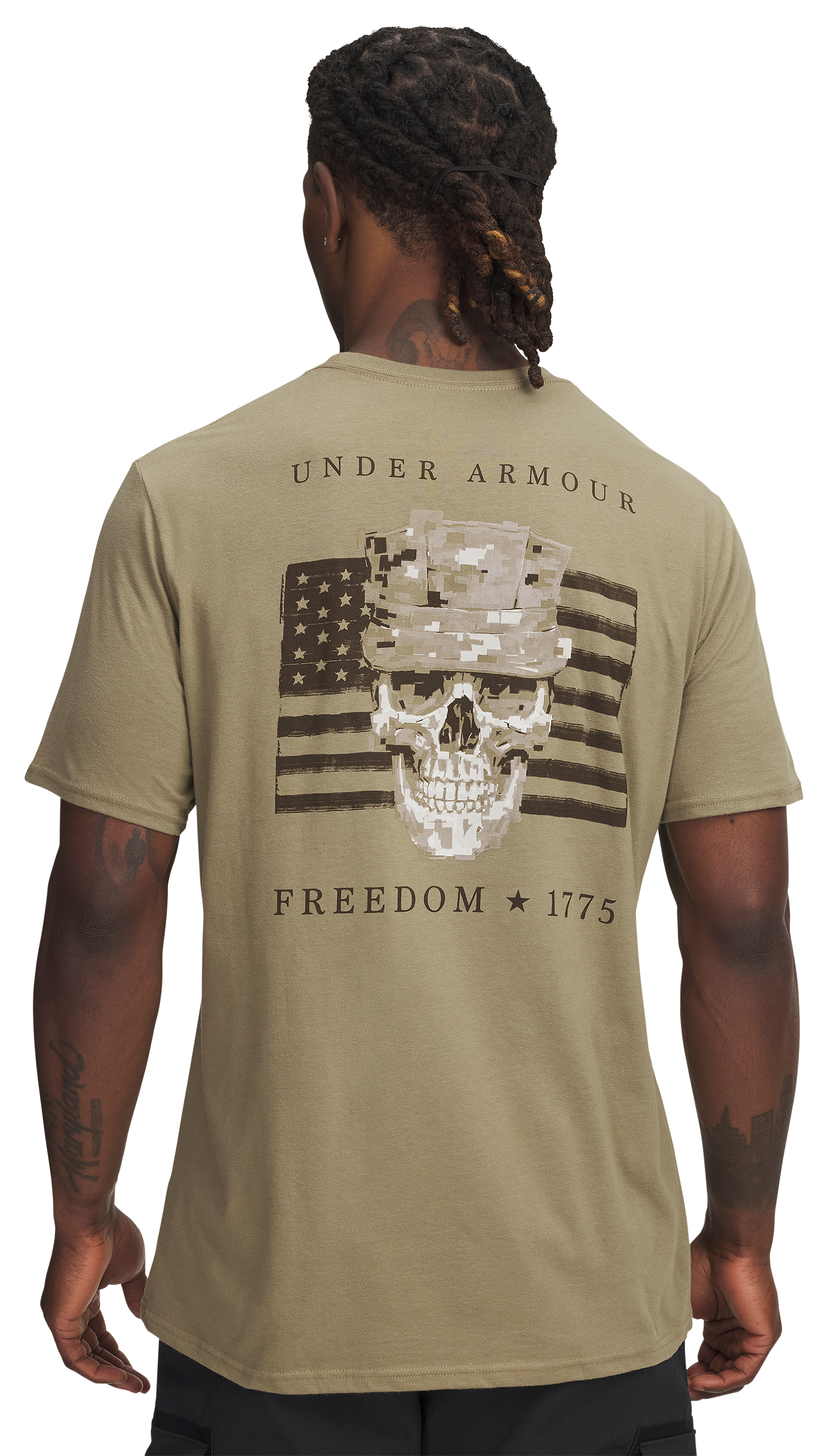 Image of Under Armour Freedom By 1775 Short-Sleeve T-Shirt for Men - Federal Tan - M