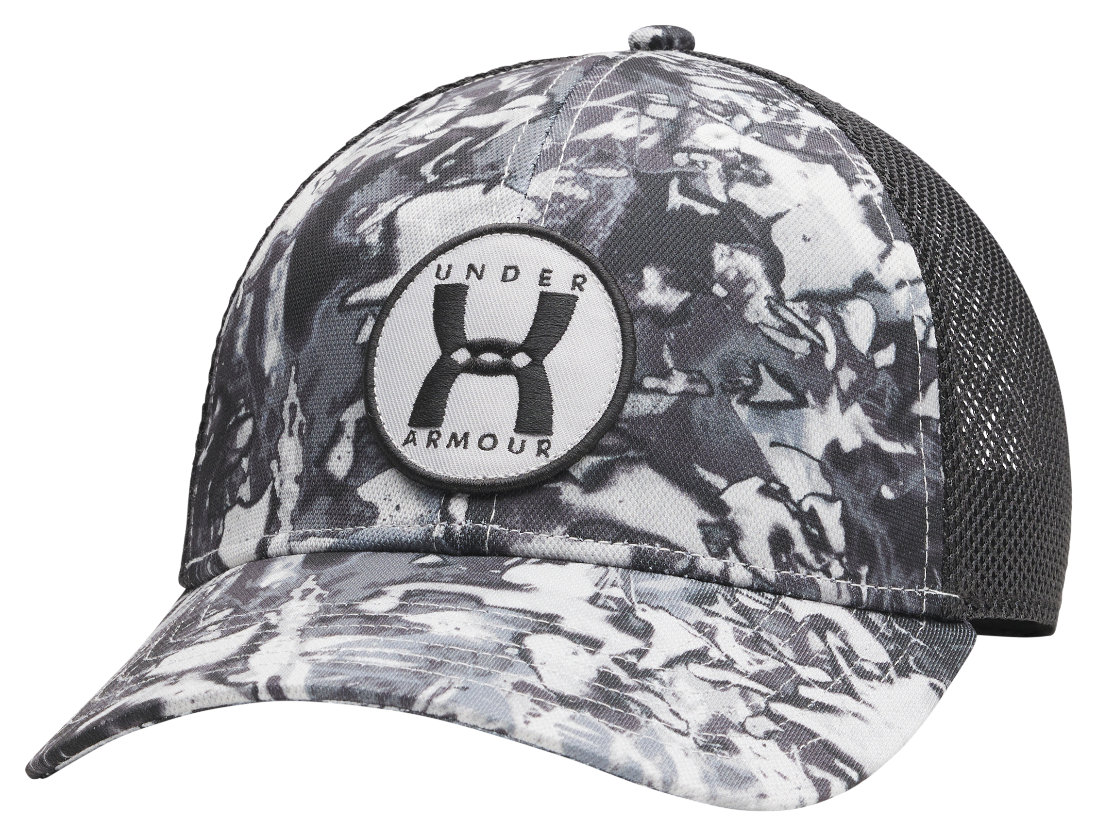 UNDER ARMOUR Men's Blitzing Mod Gray Trucker Hat (1383441-011-OSFM)