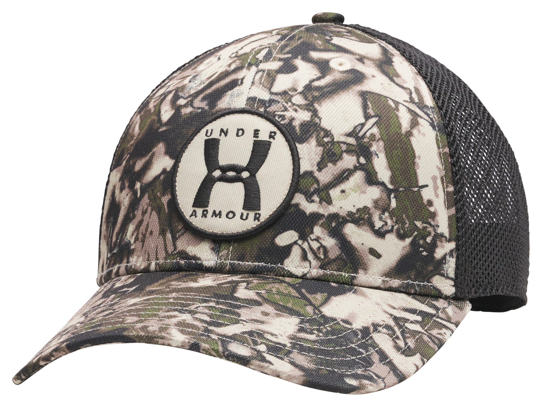 Image of Under Armour Blitzing Patch Snapback Trucker Cap - Desert Sand
