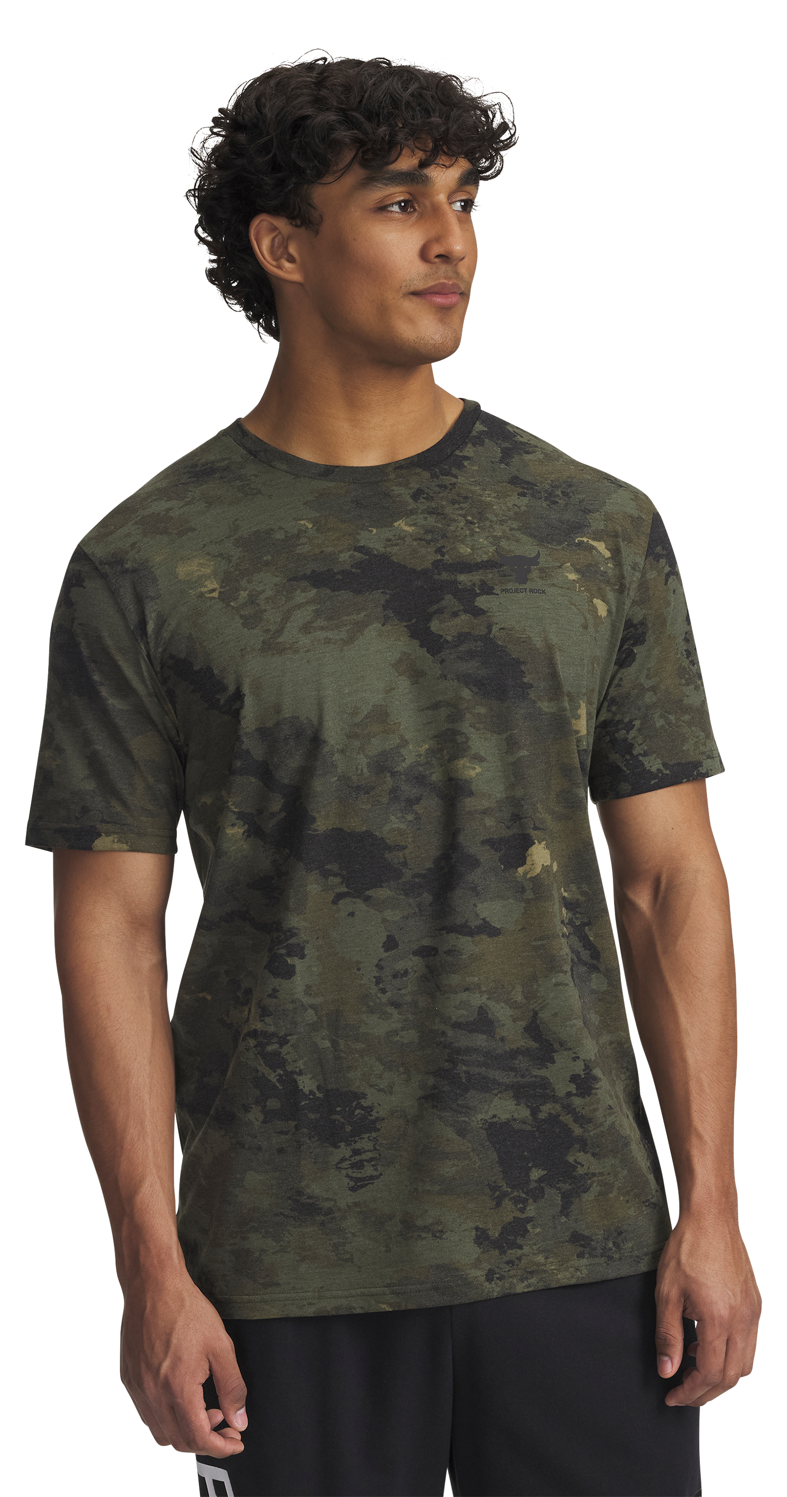 Image of Under Armour Project Rock Short-Sleeve T-Shirt for Men - Expedition Green