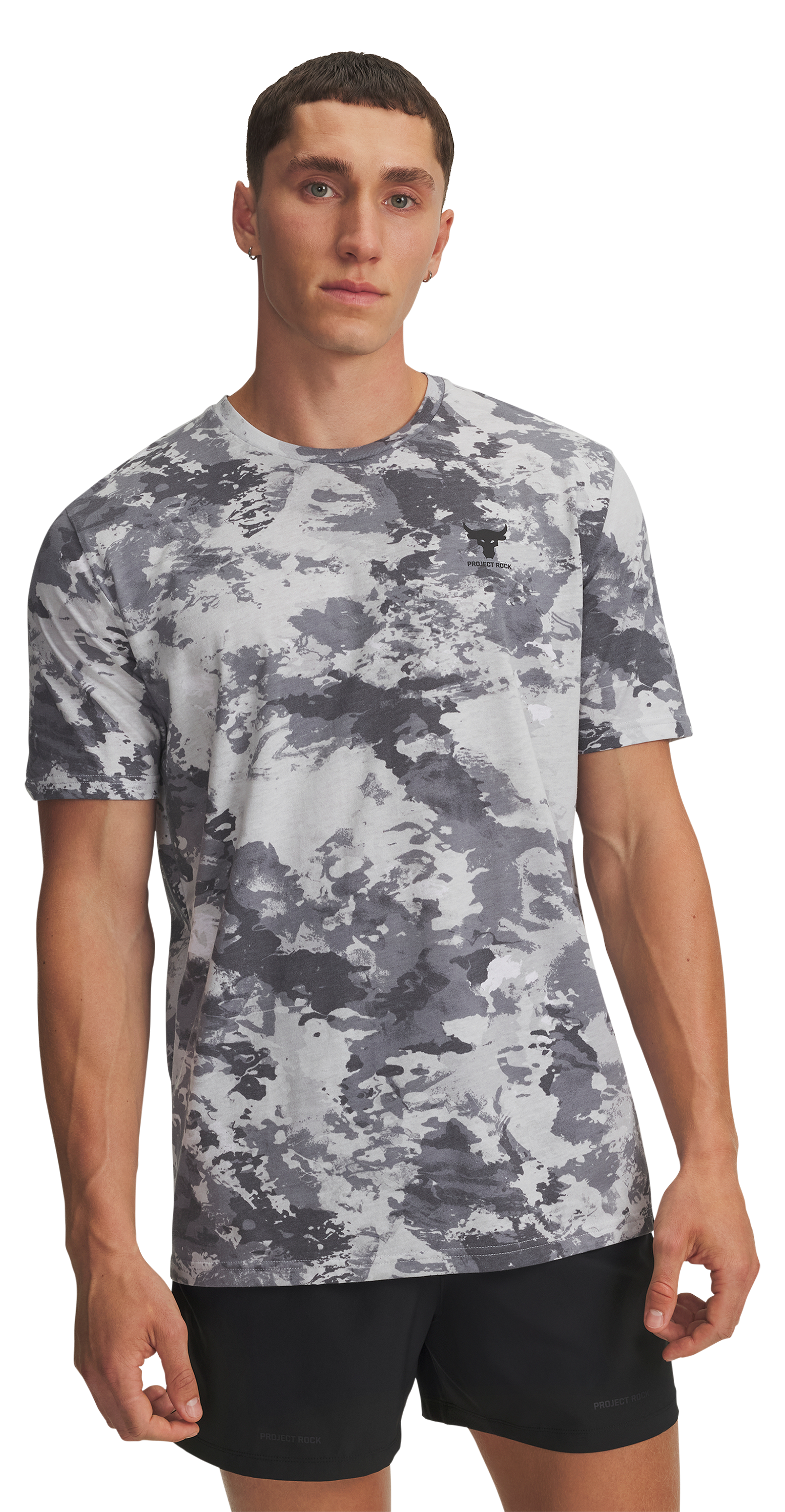 Image of Under Armour Project Rock Short-Sleeve T-Shirt for Men - Mod Gray