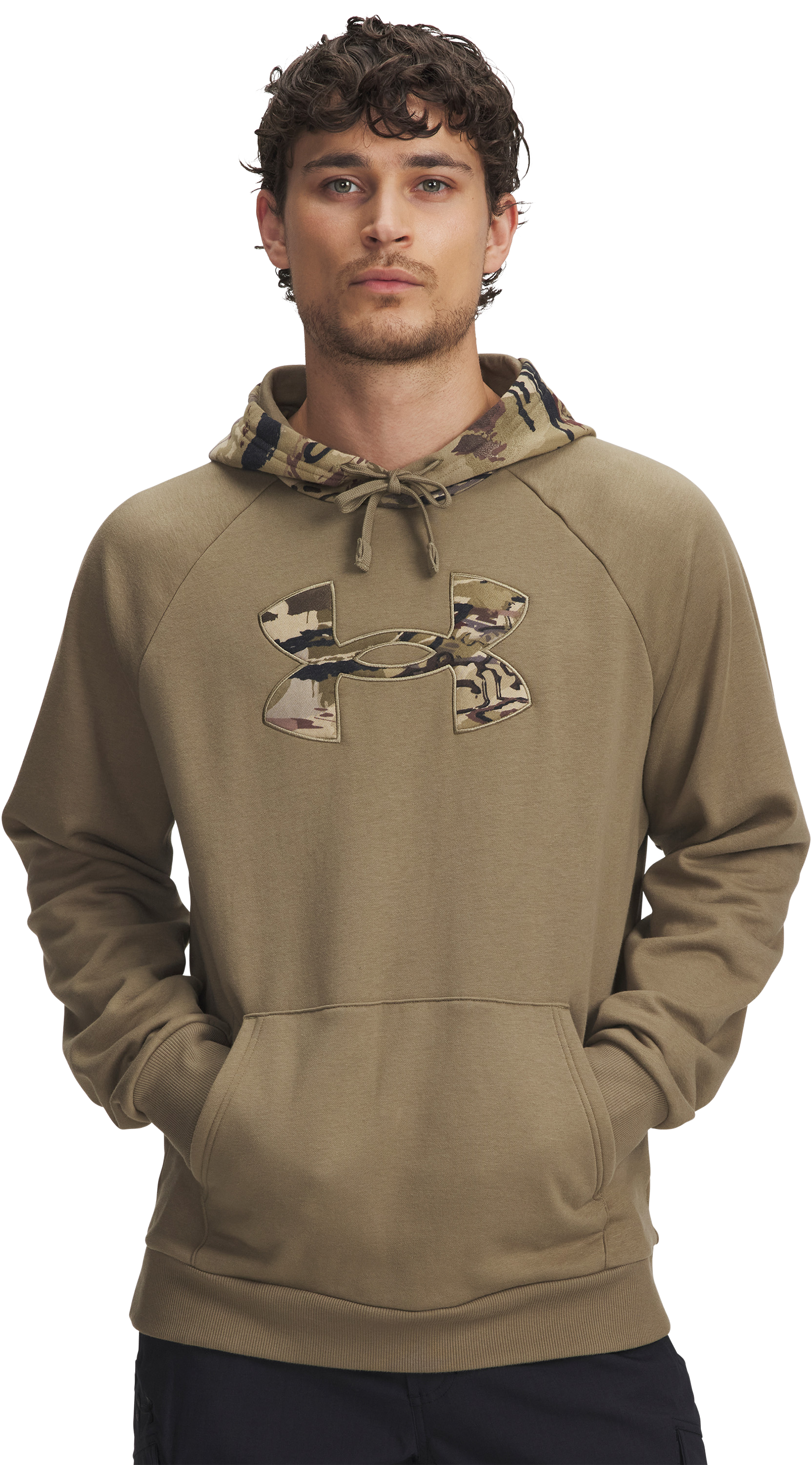 Image of Under Armour Rival Fleece Camo Hoodie for Men - Bayou - 3XL