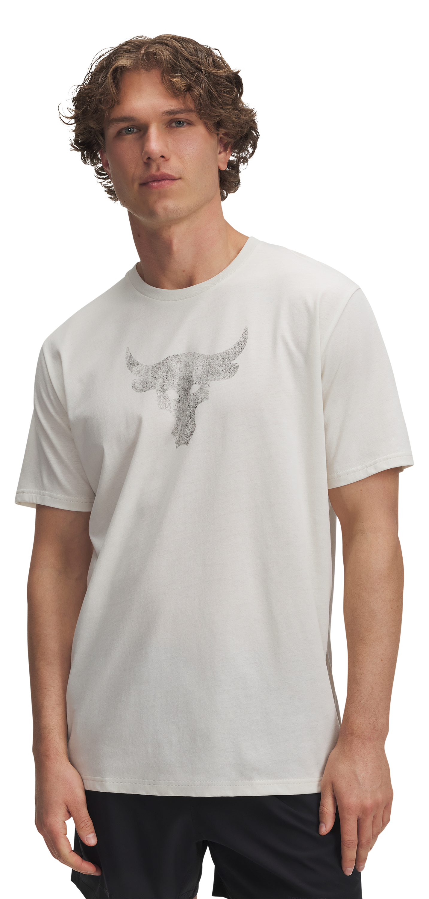 Image of Under Armour Project Rock Brahma Bull Graphic Short-Sleeve T-Shirt - Stone