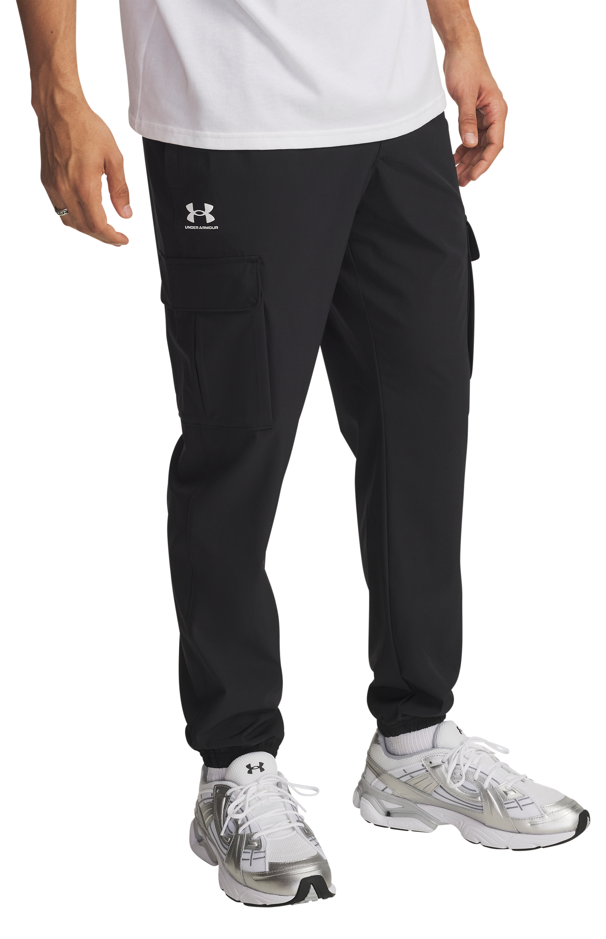 Image of Under Armour Vibe Woven Cargo Pants - Black - XL