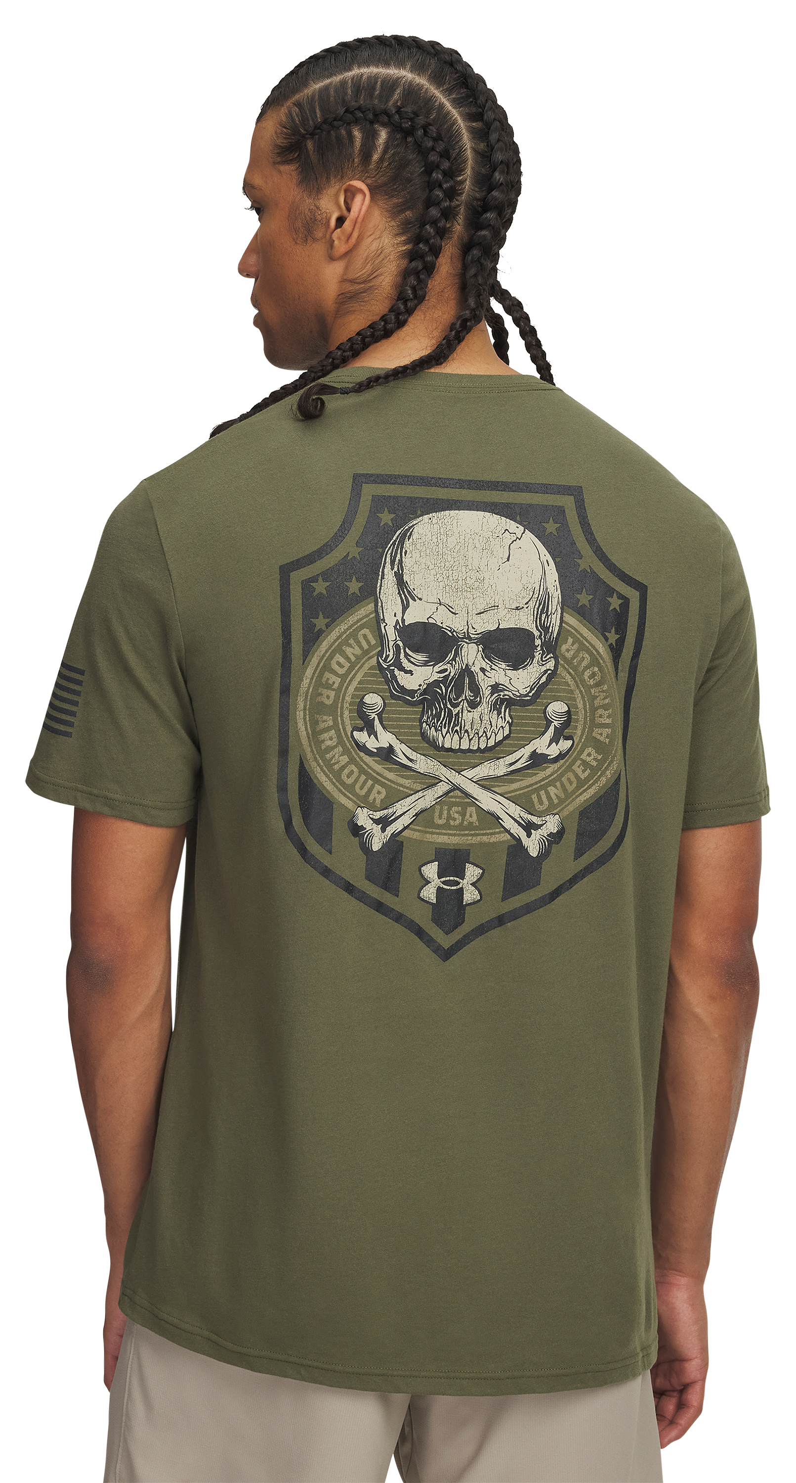 UNDER ARMOUR Freedom Military Skull Short-Sleeve T-Shirt for Men