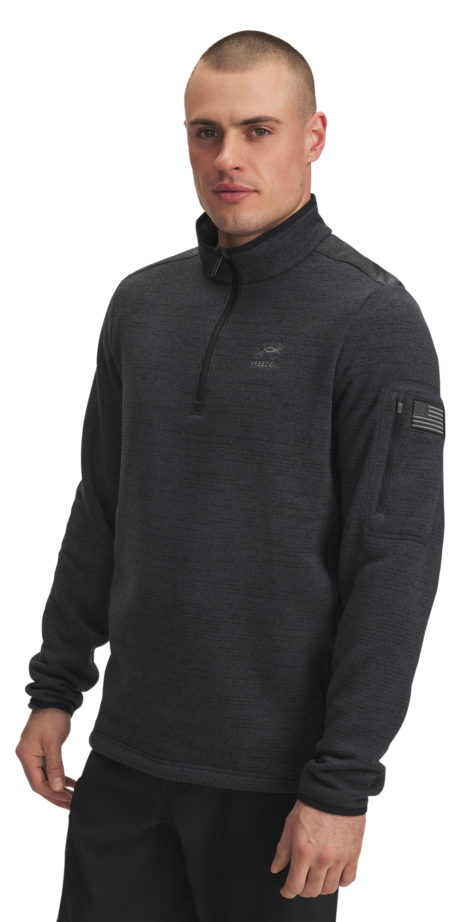 Image of Under Armour Expanse Freedom Quarter-Zip Long-Sleeve Pullover for Men