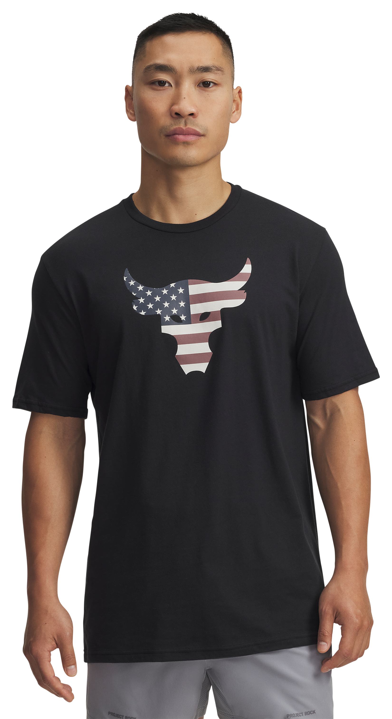 Image of Under Armour Project Rock Freedom Bull Short-Sleeve T-Shirt - Black - XL