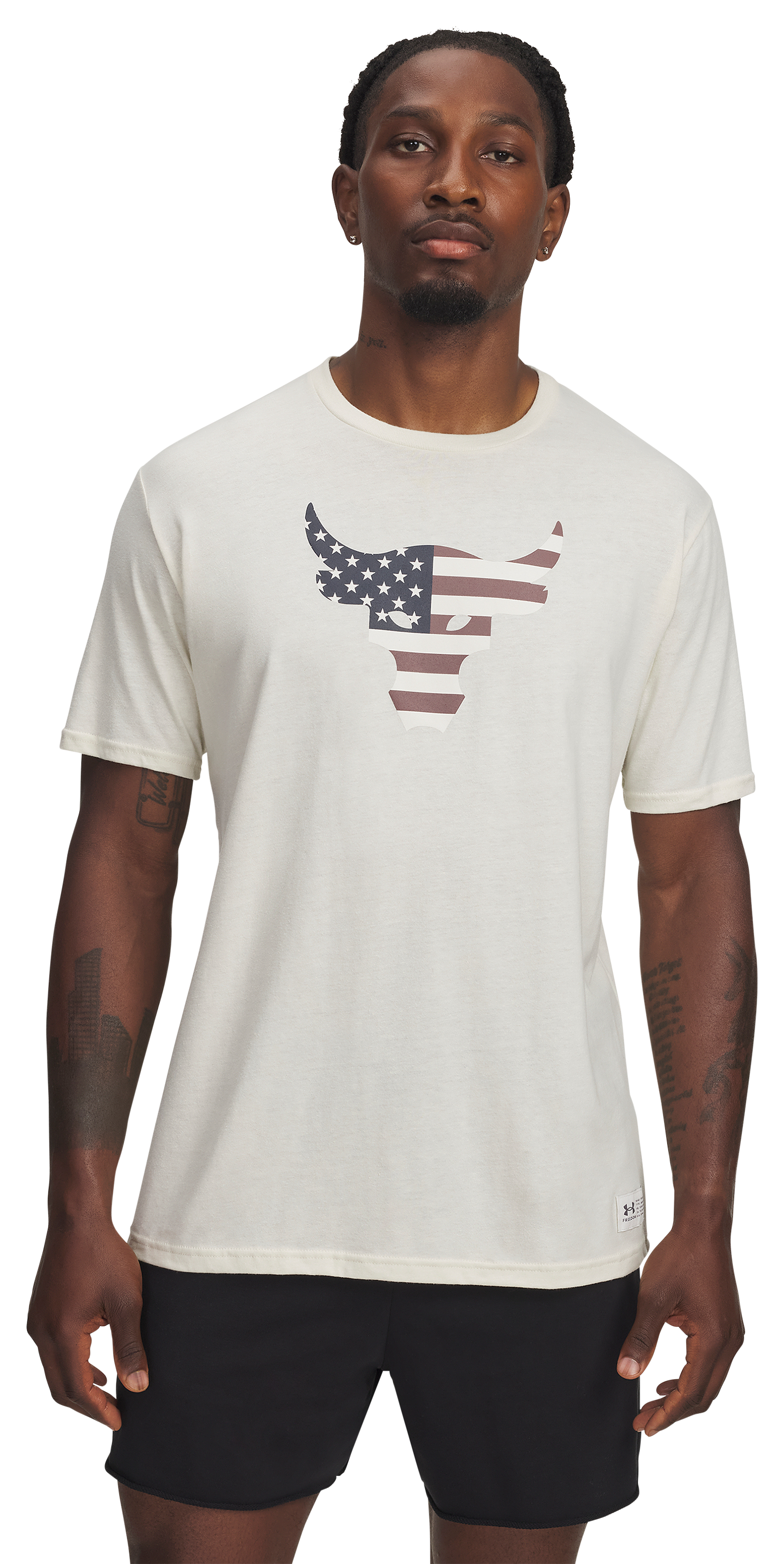 Image of Under Armour Project Rock Freedom Bull Short-Sleeve T-Shirt - Stone