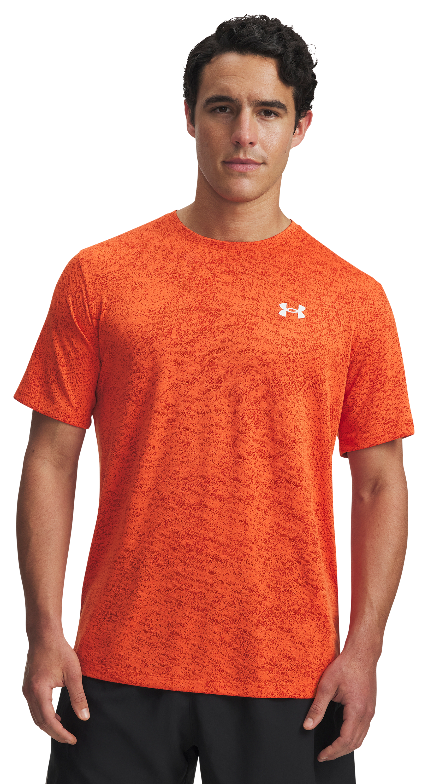 Image of Under Armour Tech 2.0 Pixelate Short-Sleeve T-Shirt for Men - Orange Base - M