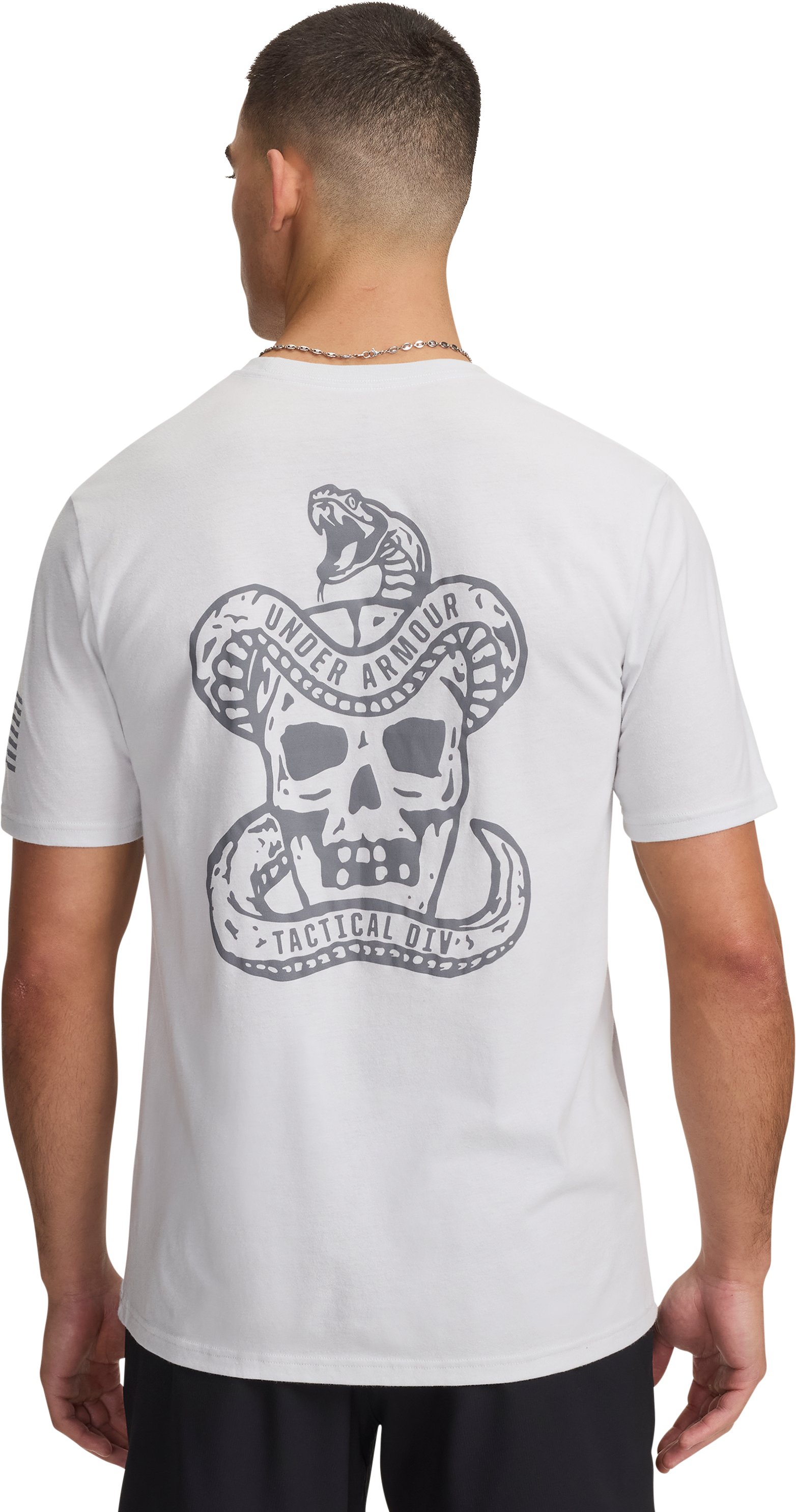 Image of Under Armour Tactical Division Skull Snake Short-Sleeve T-Shirt for Men - Halo Gray