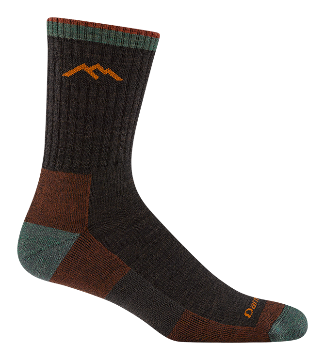 Image of Darn Tough Hiker Micro Crew Midweight Hiking Socks for Men - Walnut - XL
