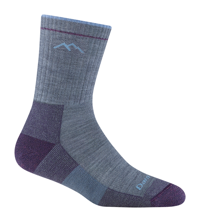 Image of Darn Tough Hiker Micro Crew Cushion Hiking Socks for Ladies - Light Denim - M