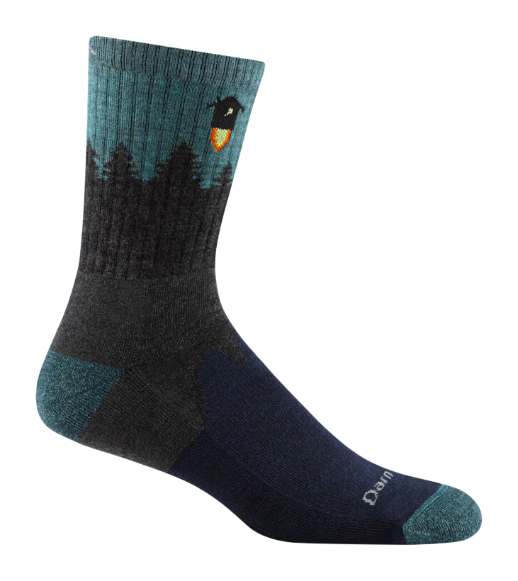 Image of Darn Tough Number 2 Micro Crew Midweight Hiking Socks for Men - Grey - XL
