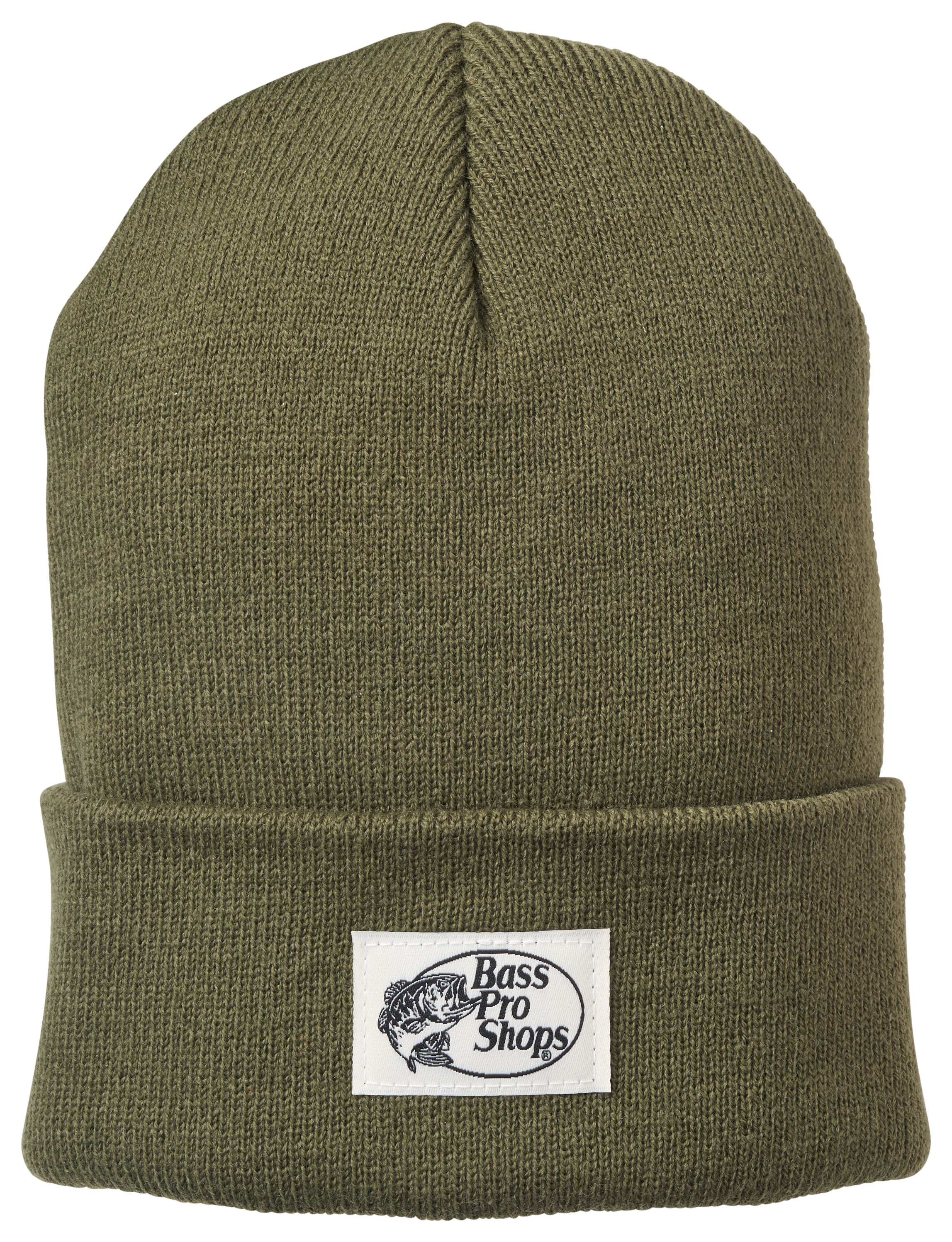 Image of Bass Pro Shops Logo Label Knit Cuff Beanie - Burnt Olive