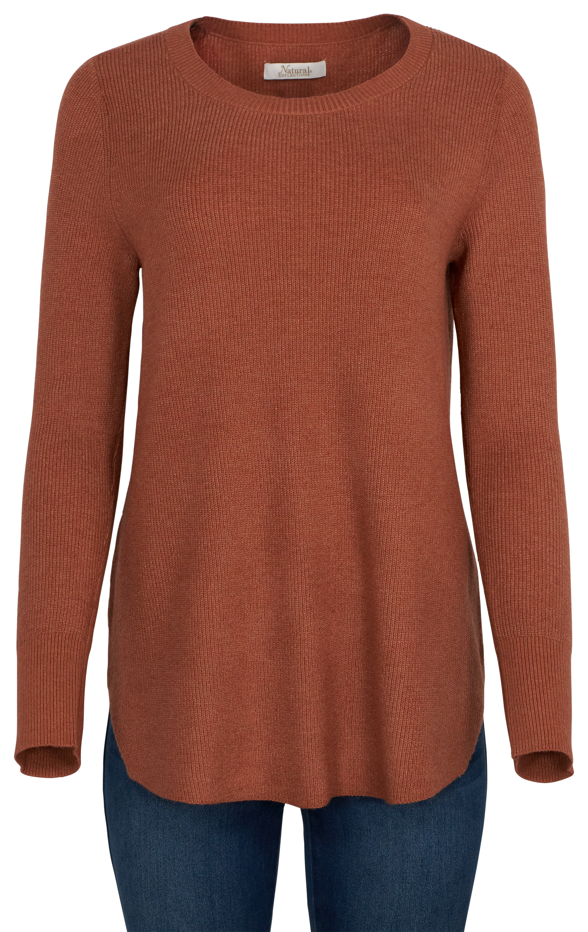 Image of Natural Reflections Cozy Time Ribbed Long-Sleeve Tunic - Sierra