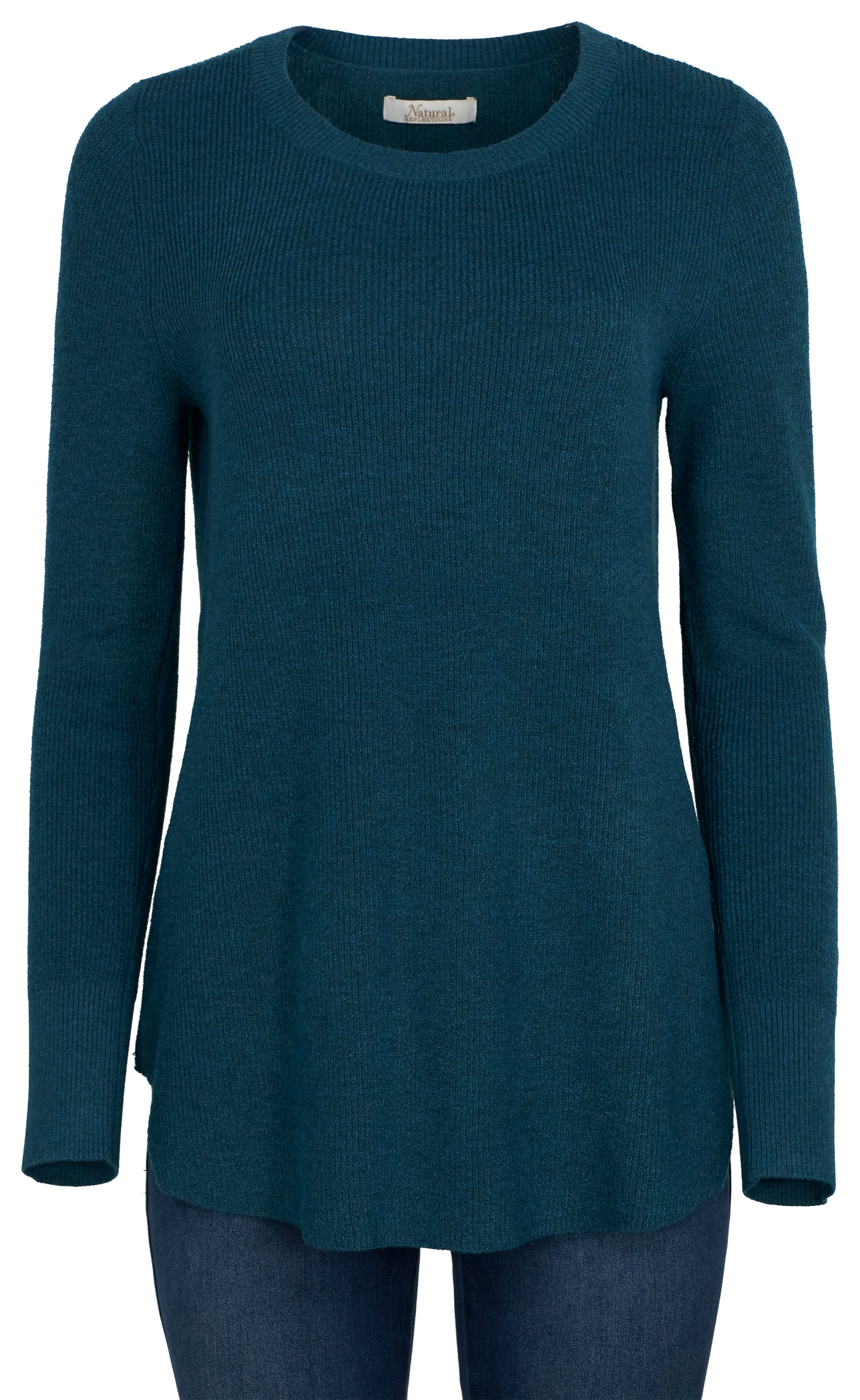 Image of Natural Reflections Cozy Time Ribbed Long-Sleeve Tunic - Reflecting Pond