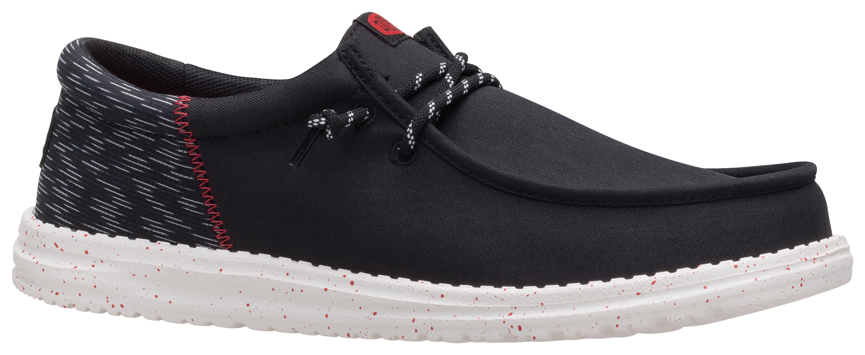 Image of HEYDUDE Wally Funk Jersey Jacquard Casual Shoes for Men - Black - 13M