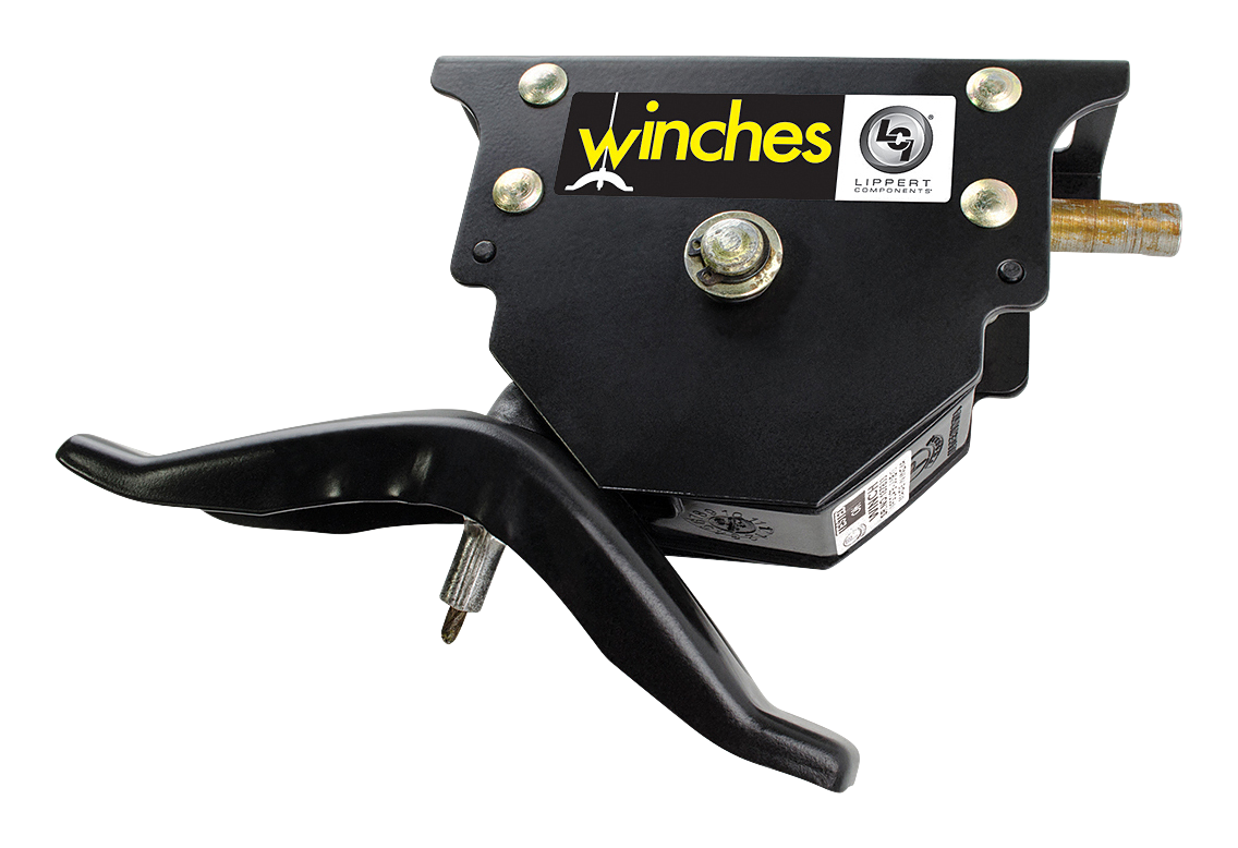 LIPPERT Components Spare-Tire Winch with Offset Cable