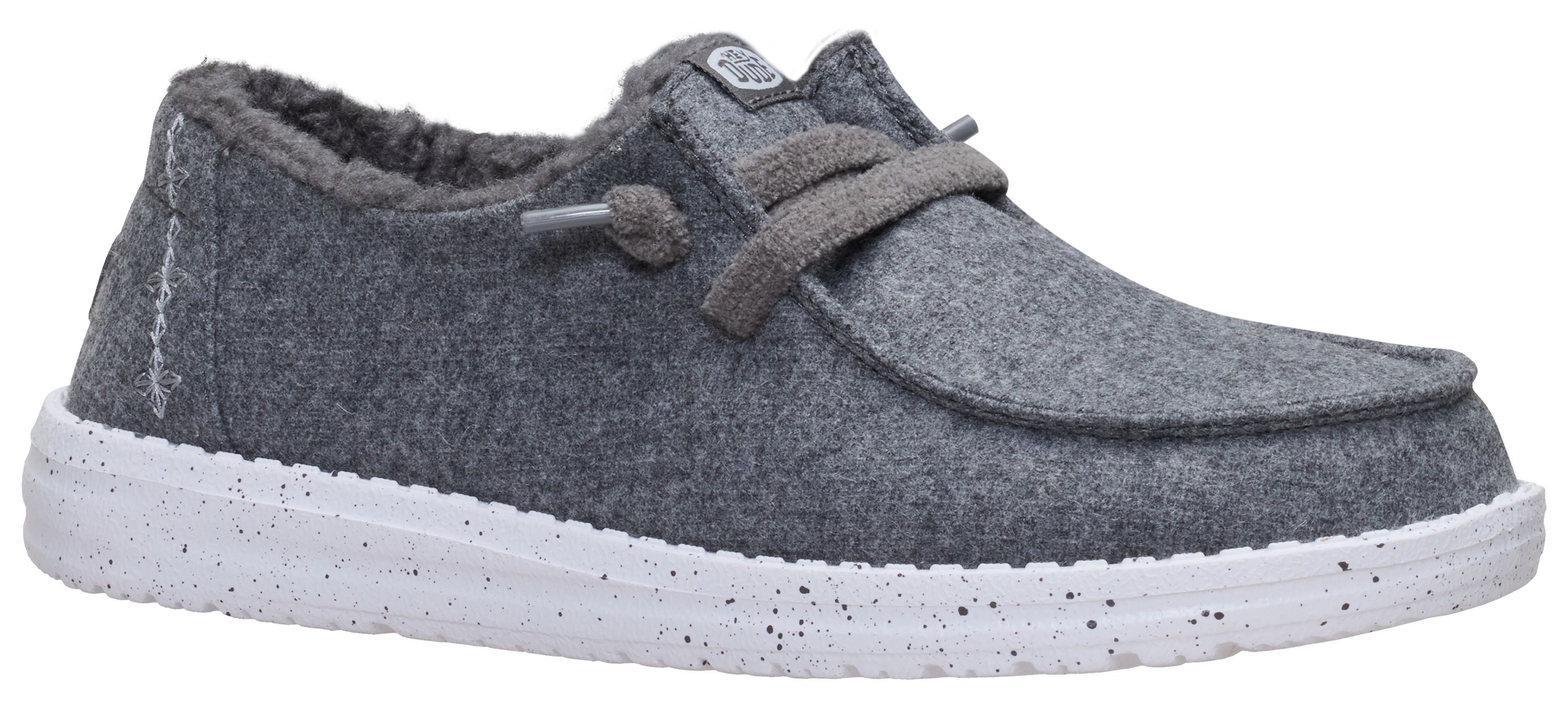 Image of HEYDUDE Wendy Wool Cozy Casual Shoes for Ladies - Grey - 7M