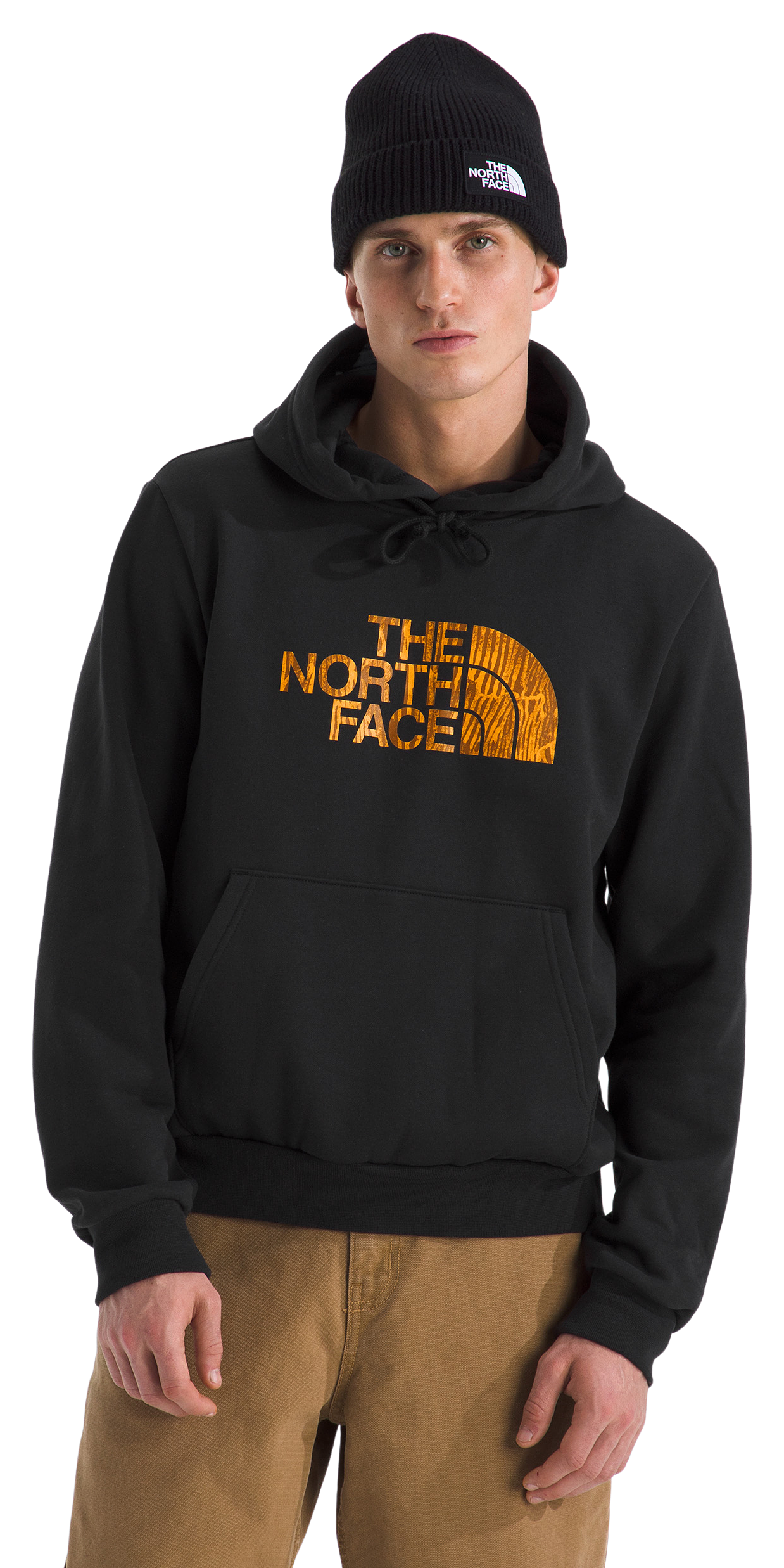 Image of The North Face Evolution Regenerative Ink Half Dome Hoodie - TNF Black/Summit Gold - 2XL
