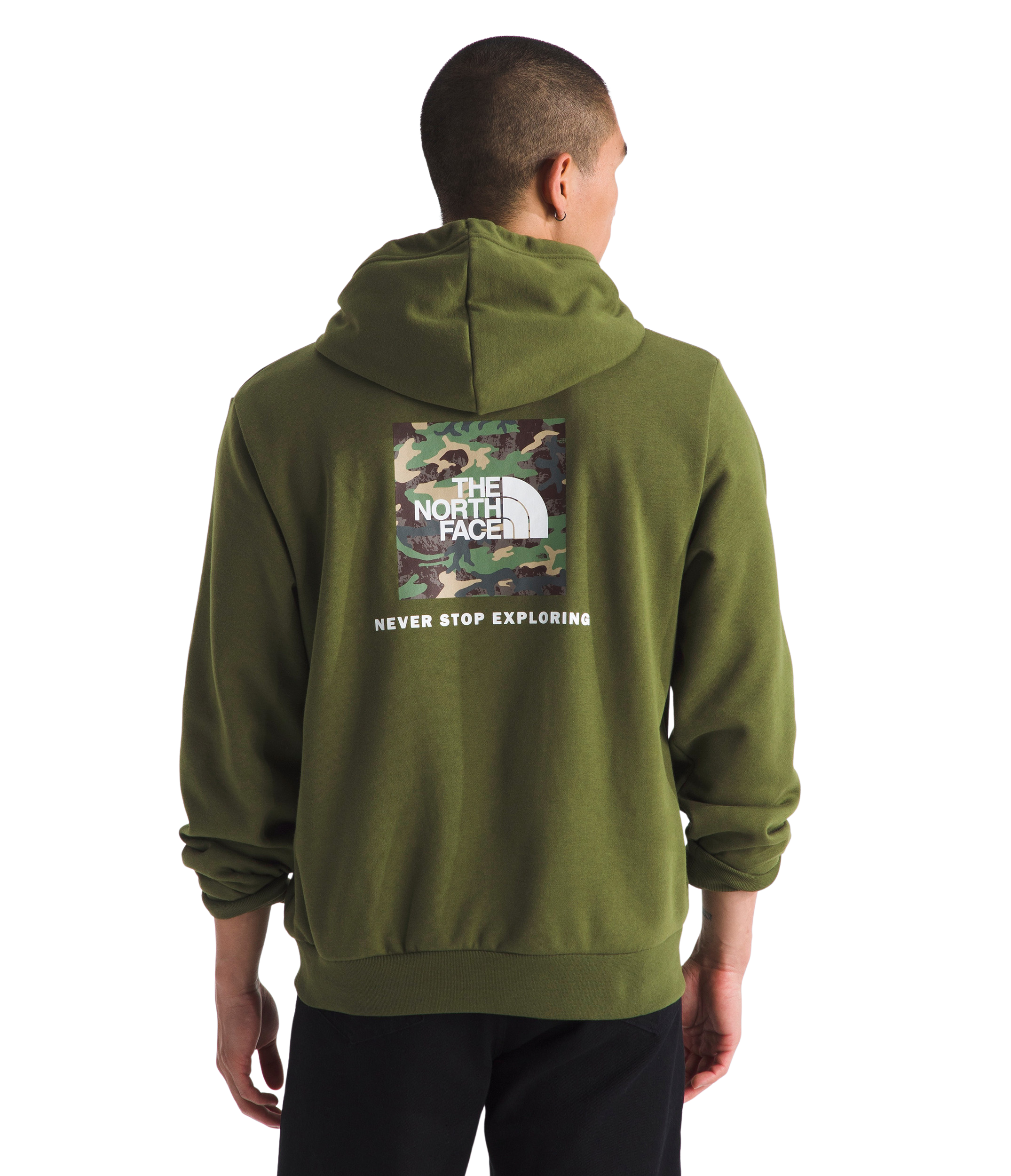Image of The North Face Evolution Camo Fill Long-Sleeve Hoodie - Woodland Green