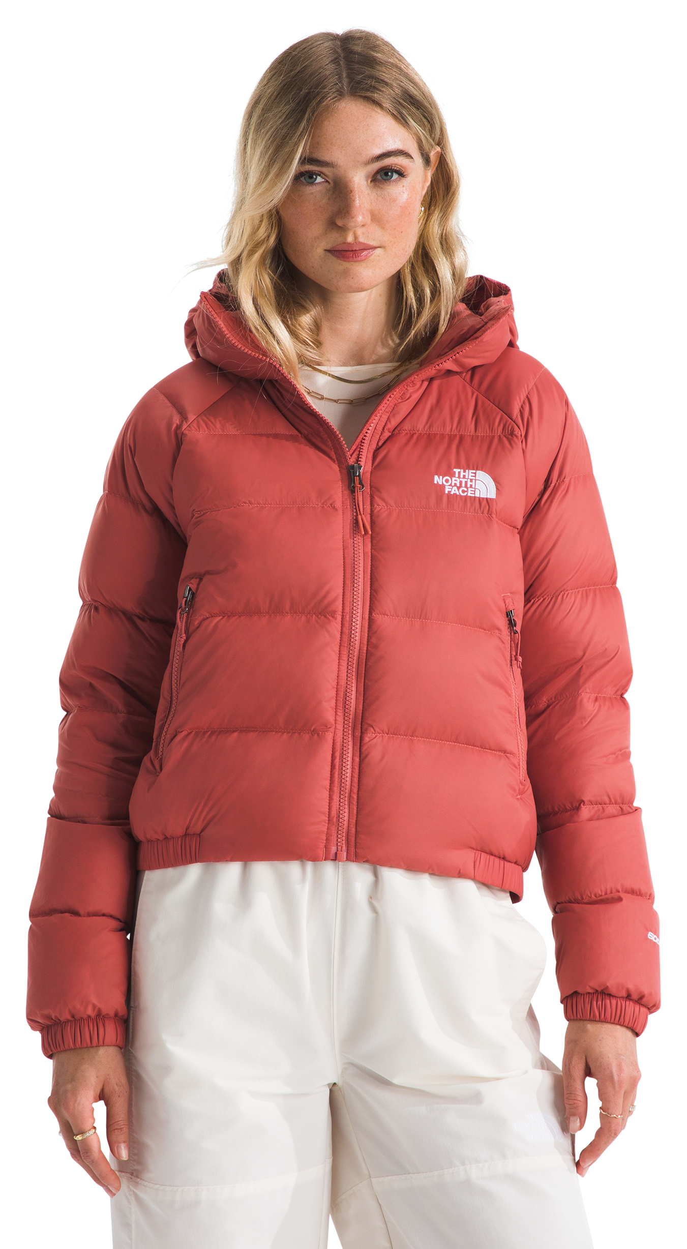 Image of The North Face Hydrenalite Down Full-Zip Long-Sleeve Hoodie for Ladies - Mars Dust - M