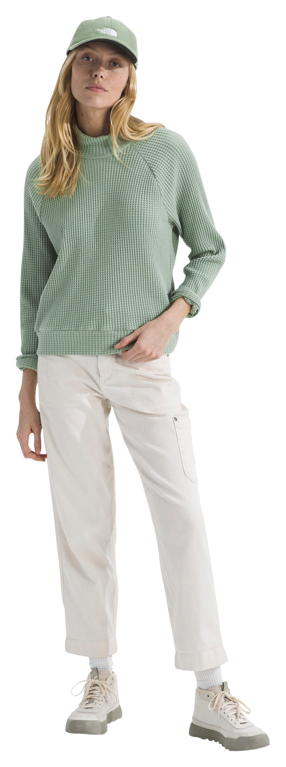 Image of The North Face Long-Sleeve Mock-Neck Chabot - Slate Moss