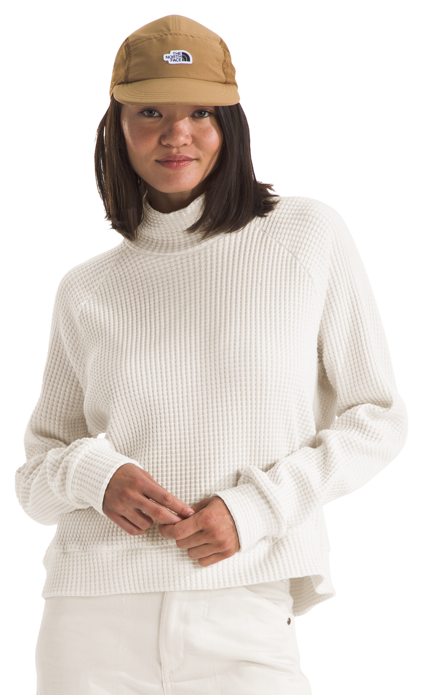 Image of The North Face Long-Sleeve Mock-Neck Chabot - White Dune