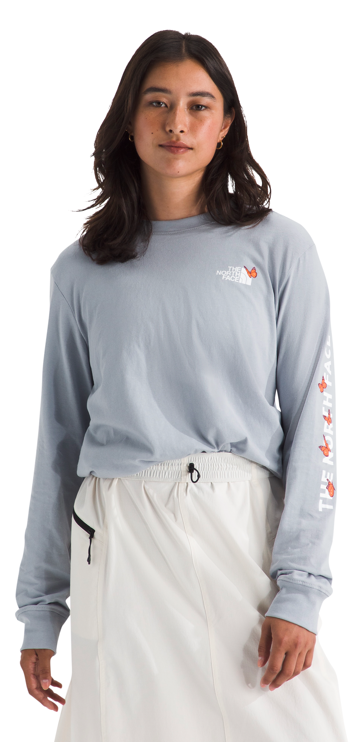 Image of The North Face Evolution Butterfly Long-Sleeve T-Shirt - Blue Flax